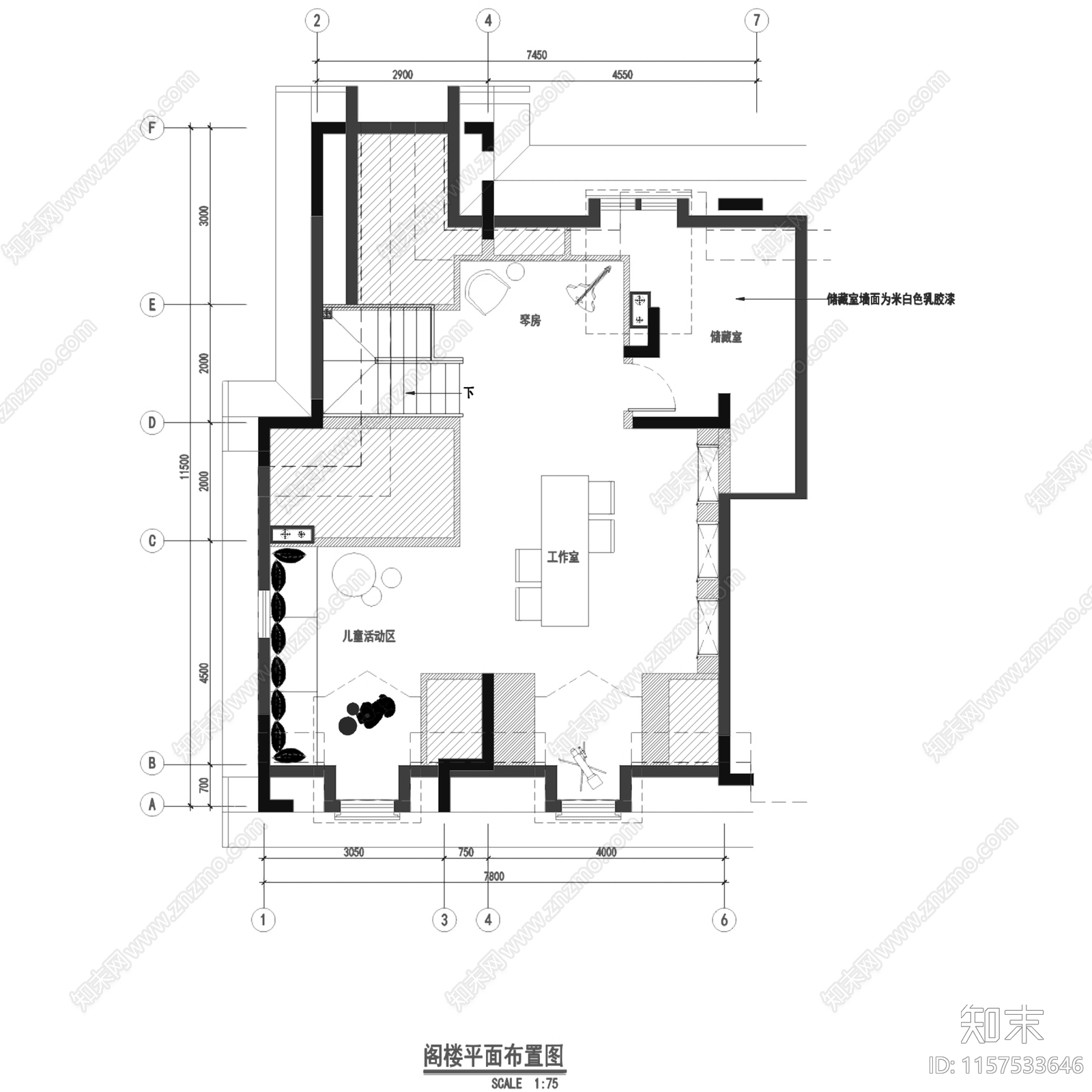 简欧现代上海绿地启东复式样板间室内家装cad施工图下载【ID:1157533646】