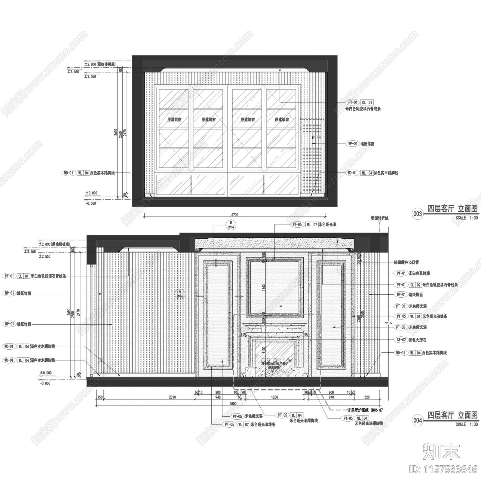 简欧现代上海绿地启东复式样板间室内家装cad施工图下载【ID:1157533646】