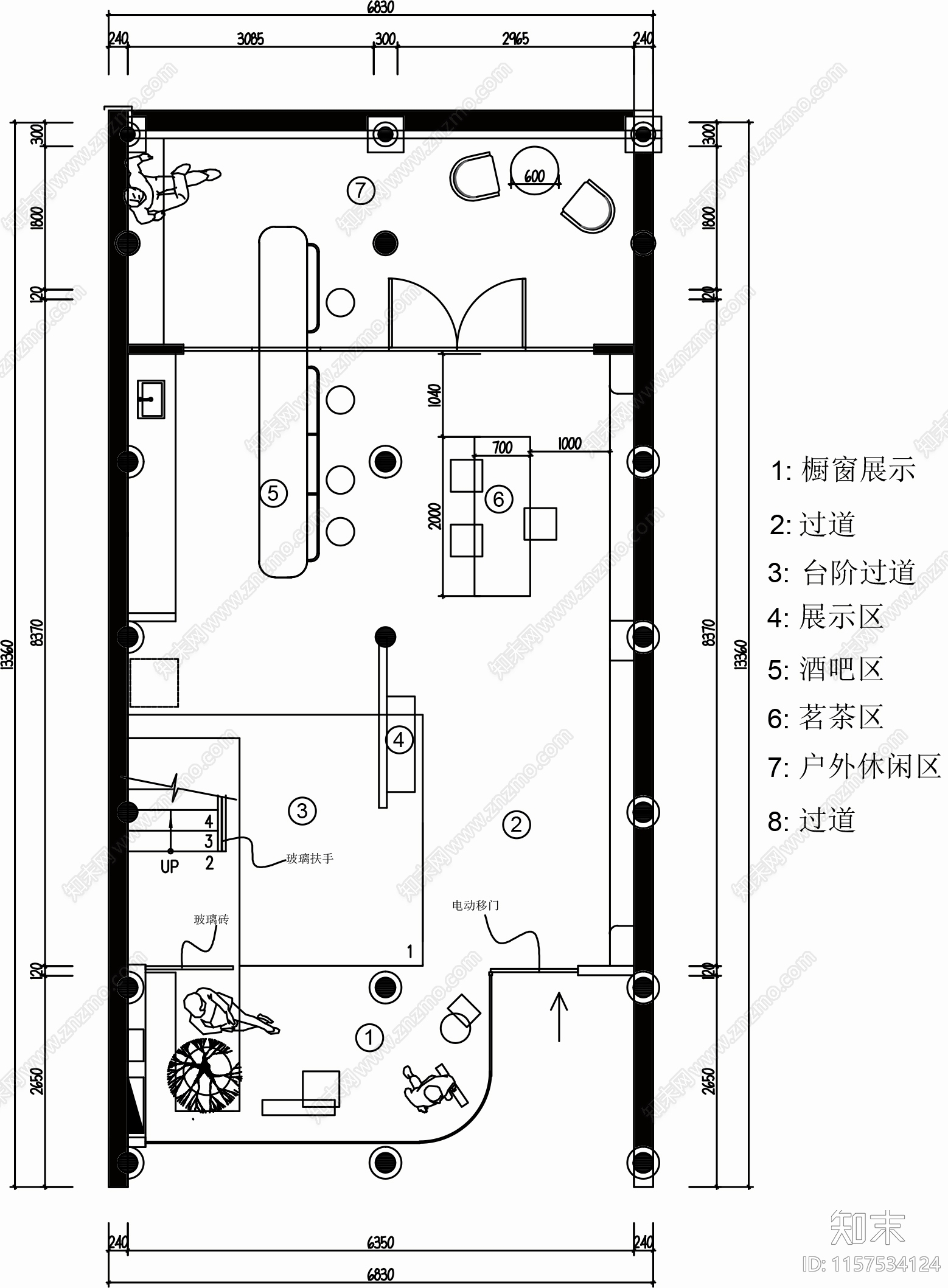 2层西装店平面布置图施工图下载【ID:1157534124】