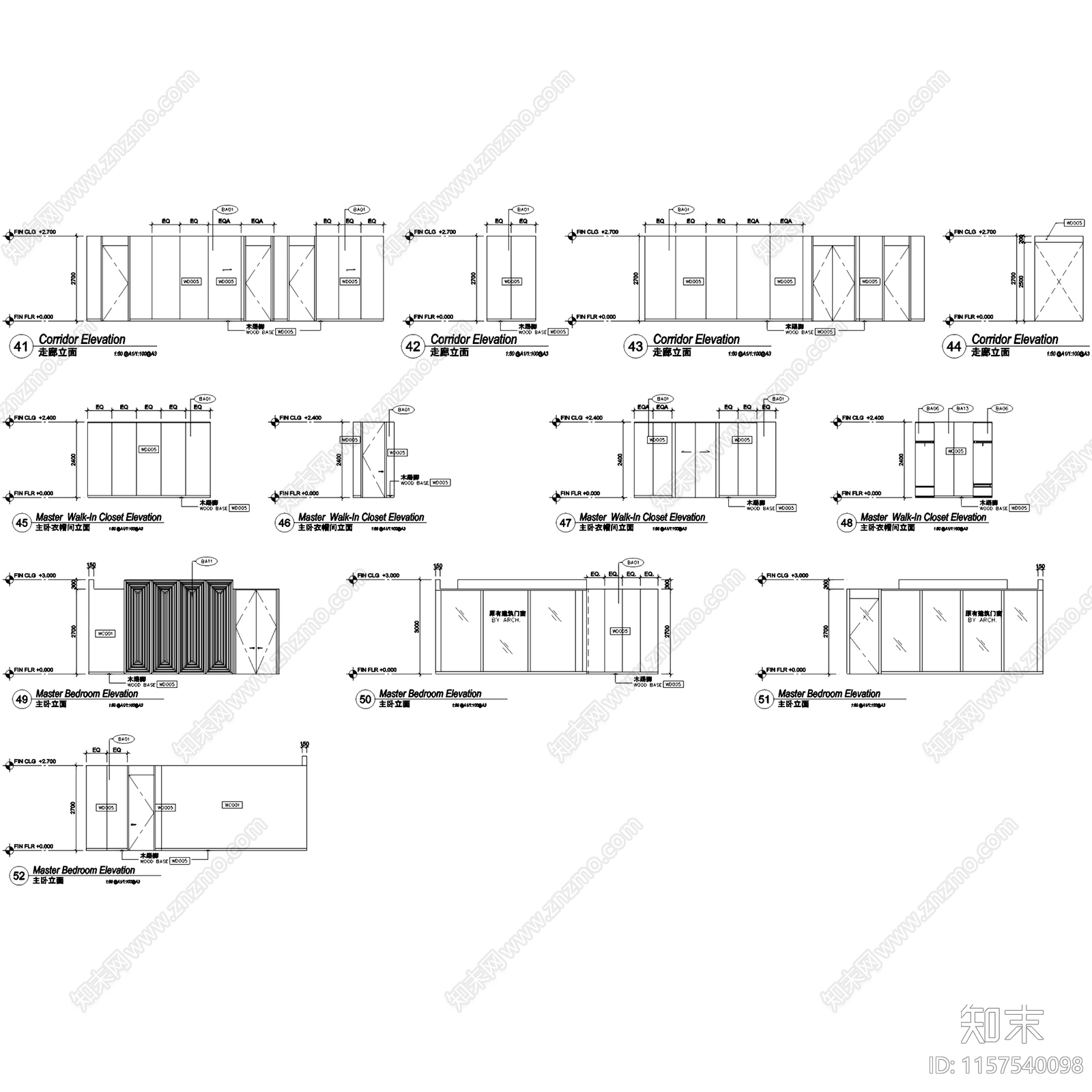 现代广州珠江新城N5cad施工图下载【ID:1157540098】