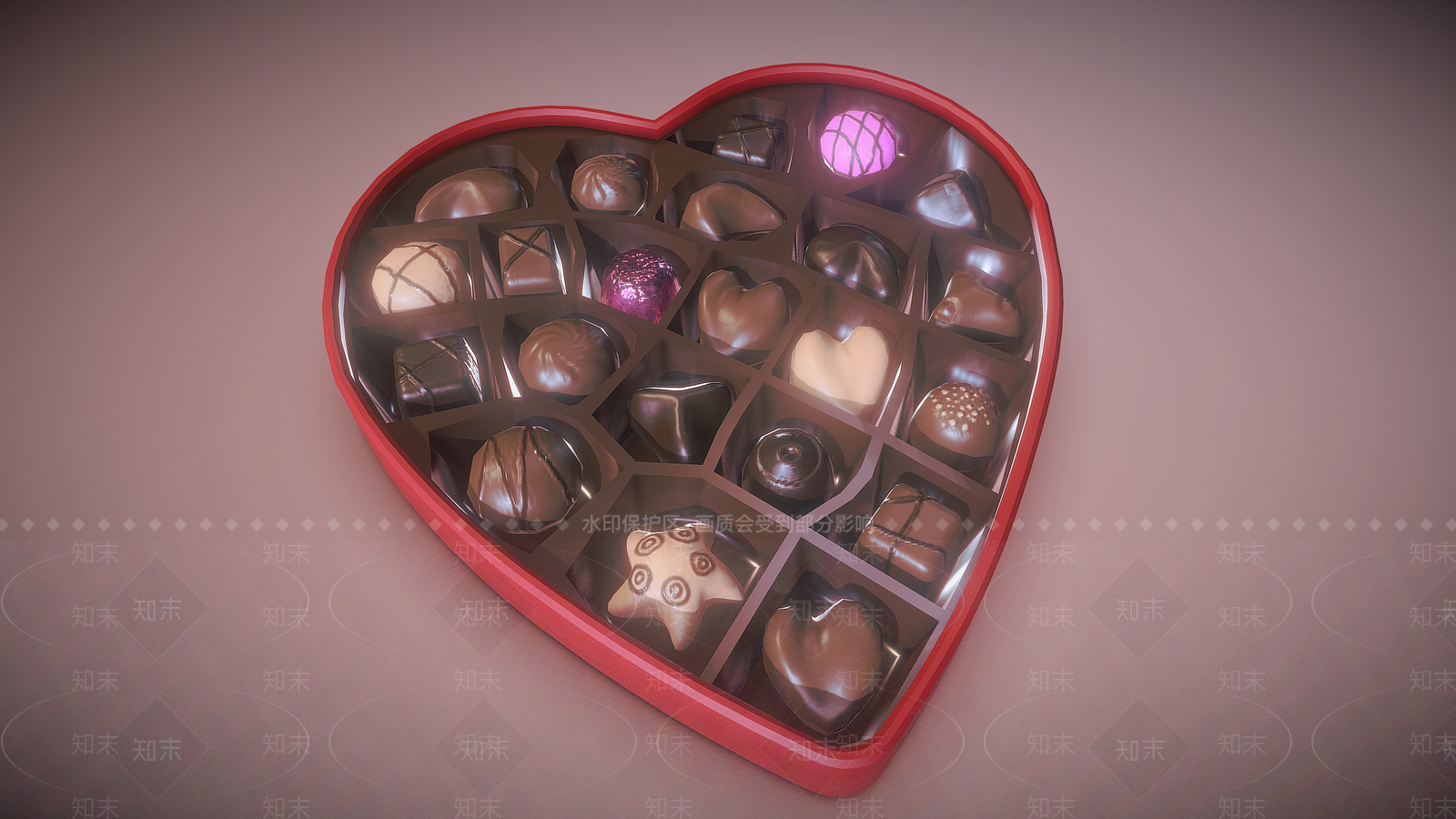 巧克力盒3D模型下载【ID:1157544322】