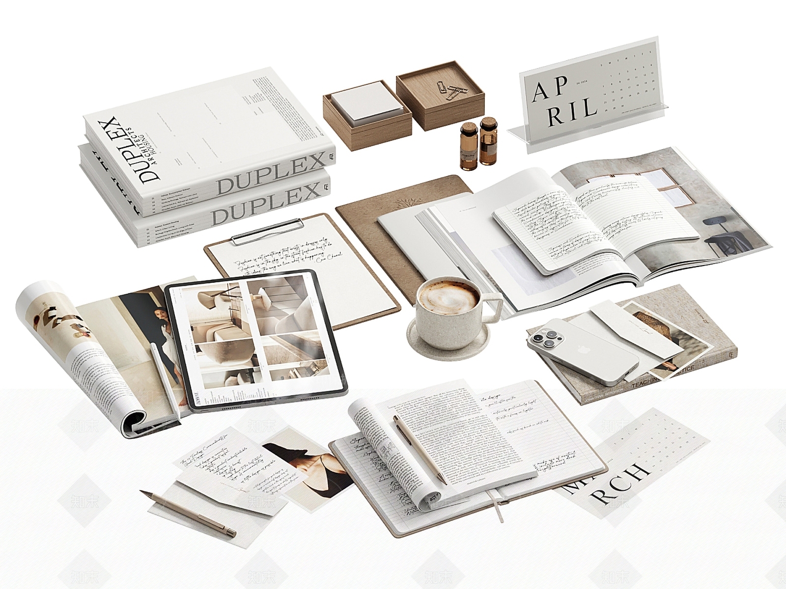 现代书本书籍摆件3D模型下载【ID:1157544994】