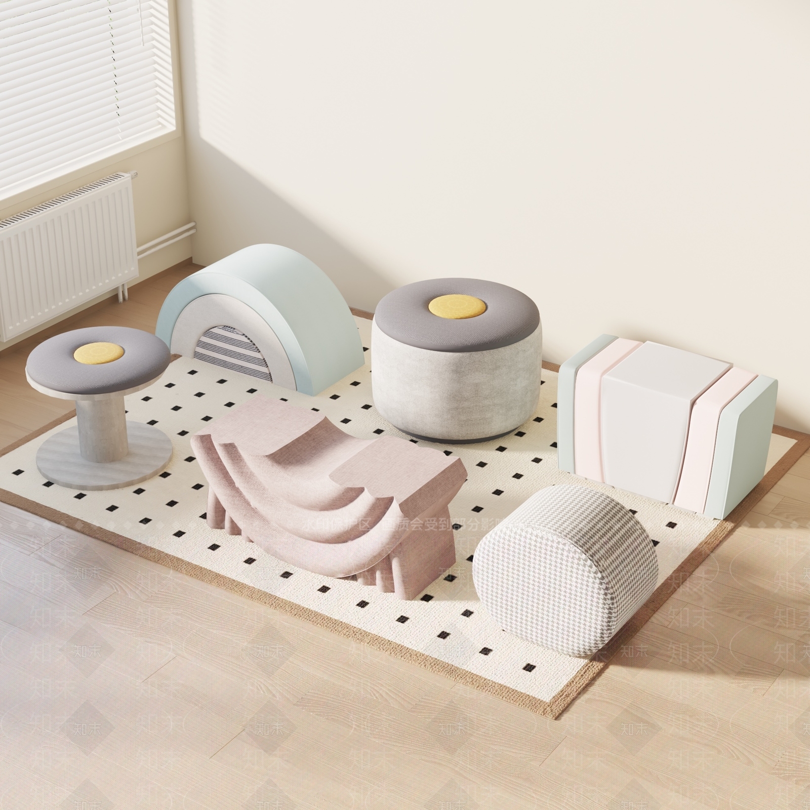 现代懒人沙发3D模型下载【ID:1157545253】