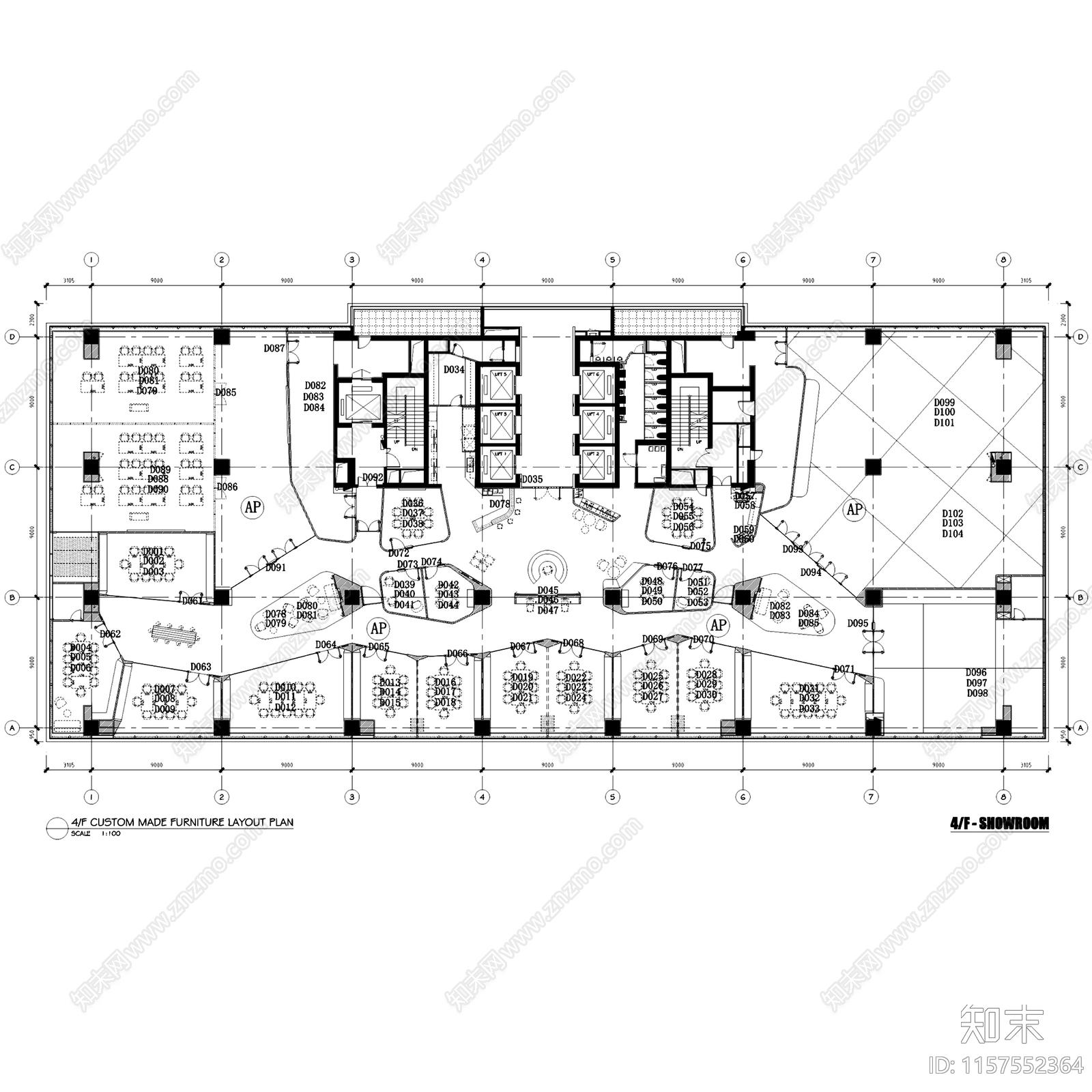 现代简约利丰上海办公大楼室内工装cad施工图下载【ID:1157552364】