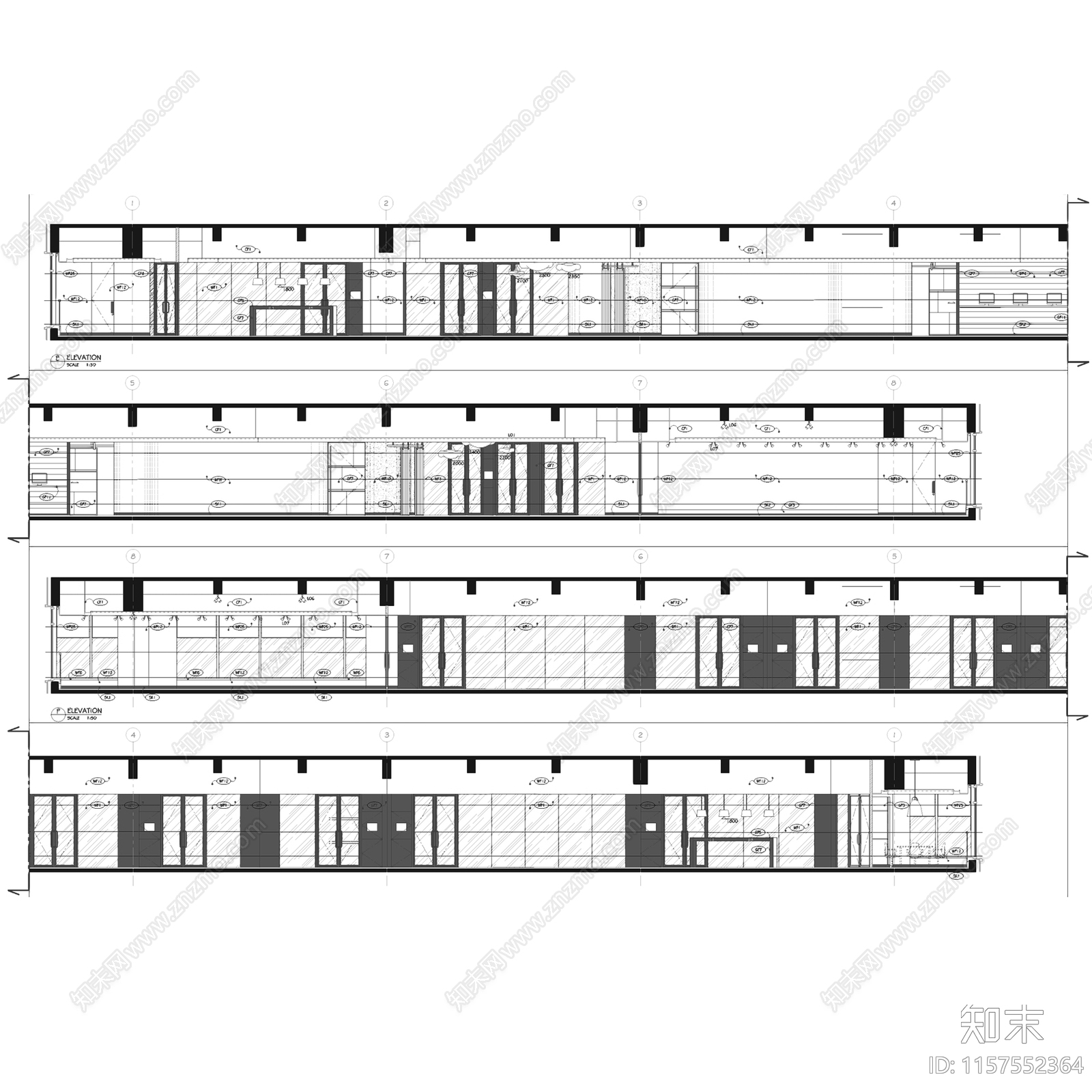 现代简约利丰上海办公大楼室内工装cad施工图下载【ID:1157552364】