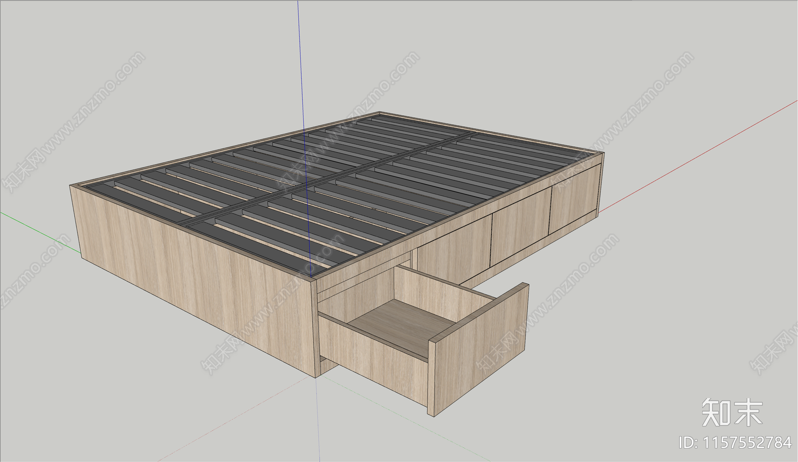 现代床排床SU模型下载【ID:1157552784】