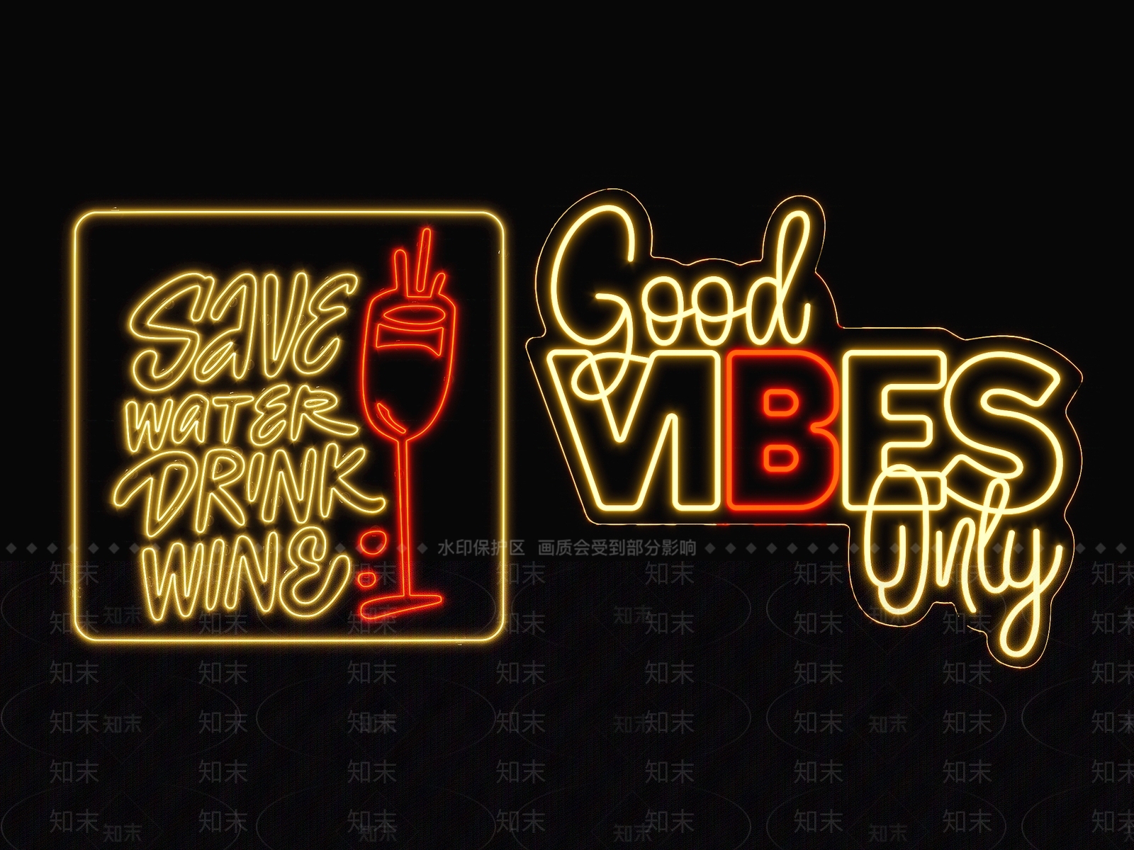 现代酒吧霓虹灯3D模型下载【ID:1157555557】