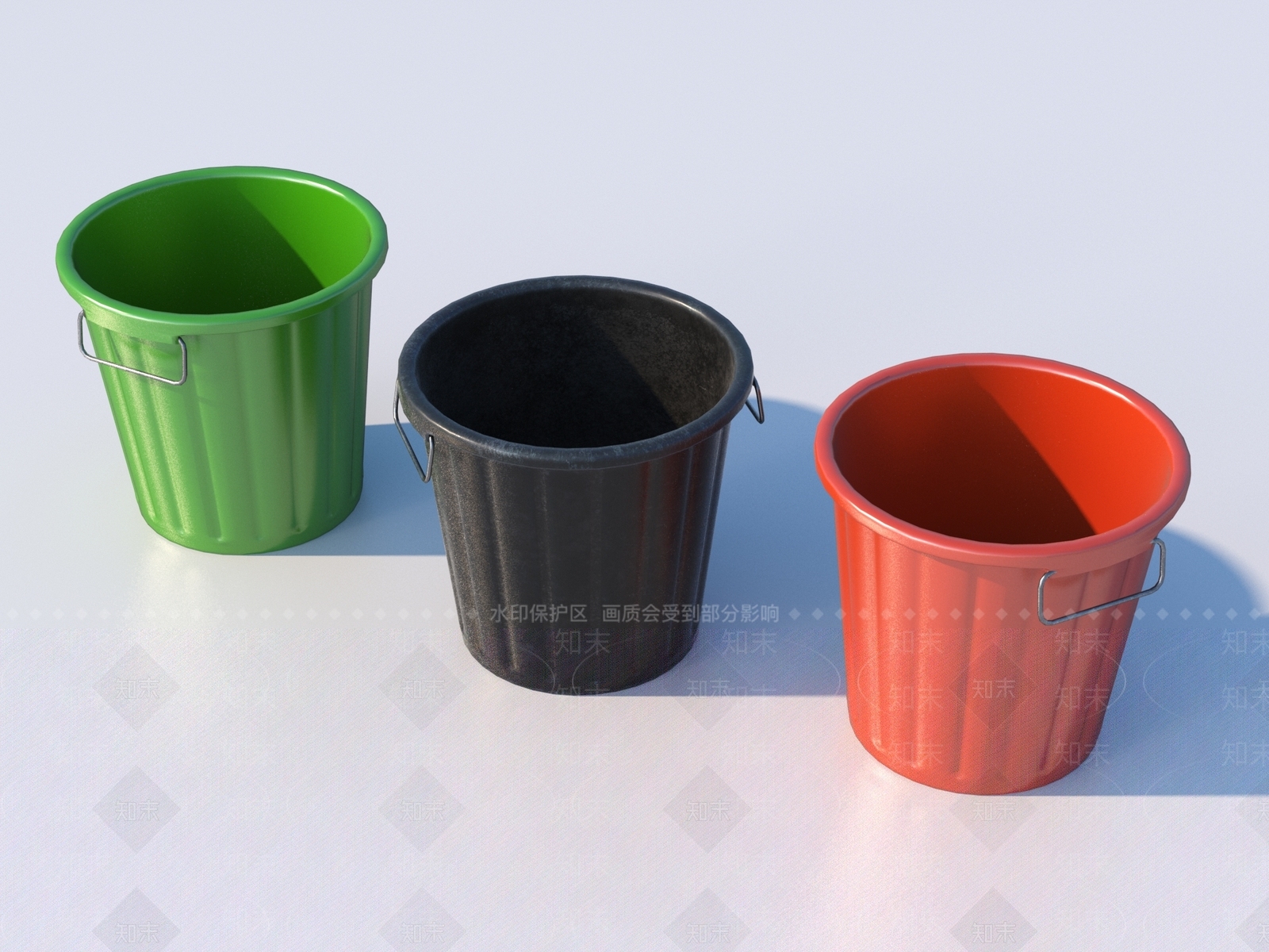 塑料桶3D模型下载【ID:1157557917】