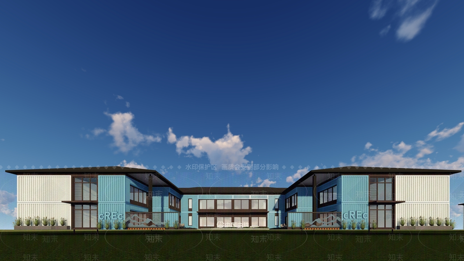 现代集装箱办公室SU模型下载【ID:1157563328】
