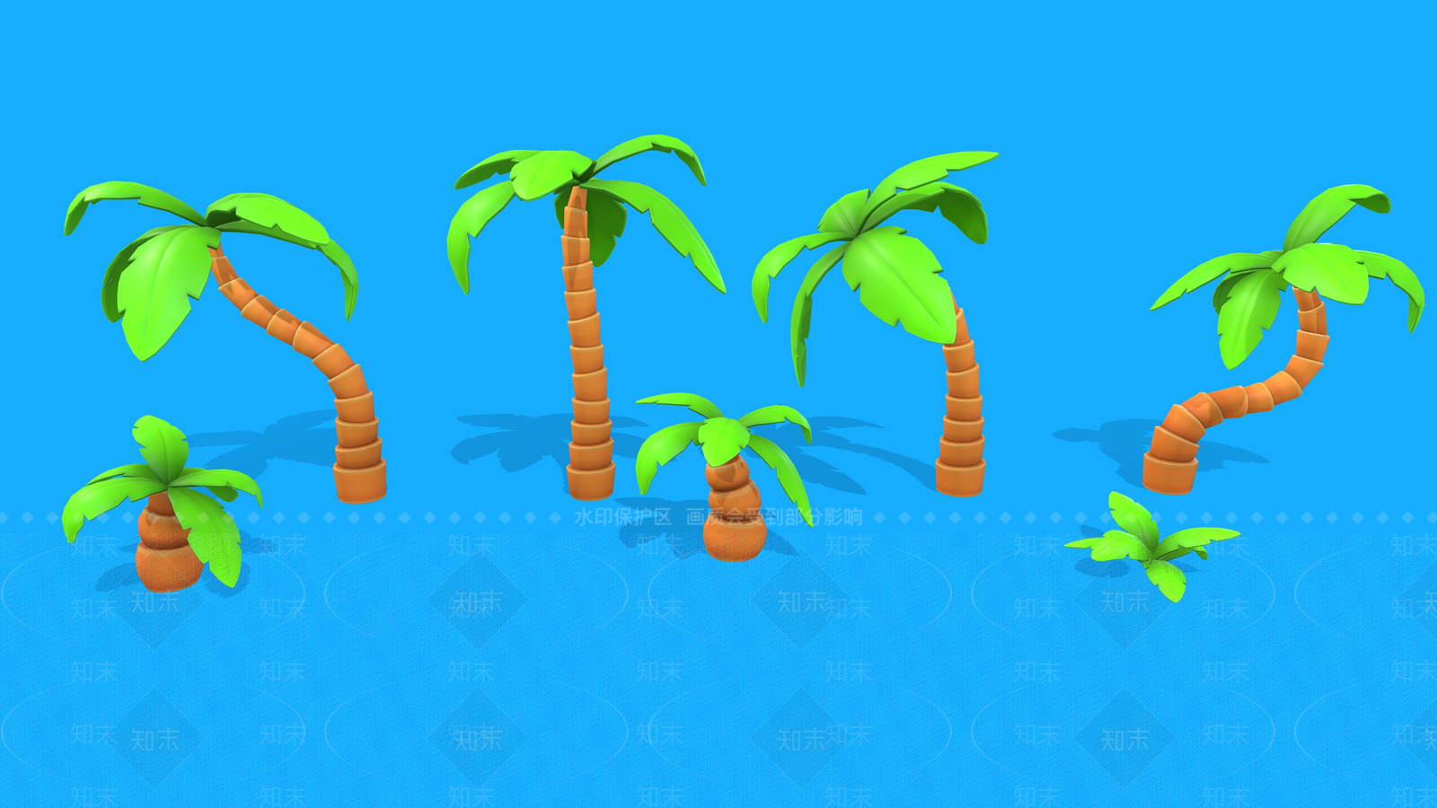 卡通树木3D模型下载【ID:1157570540】