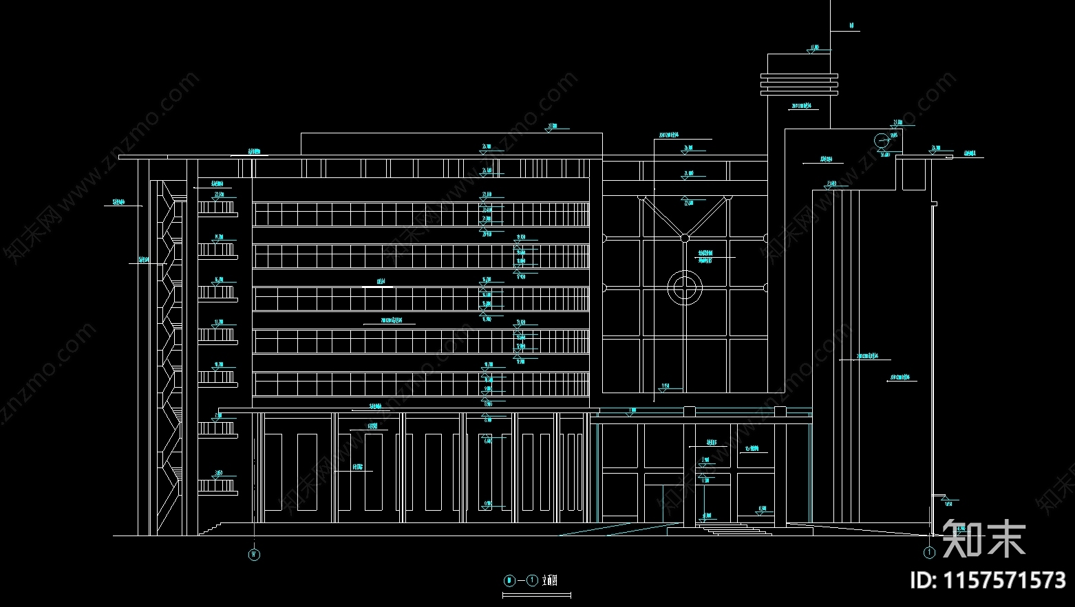 度假酒店建筑设计图cad施工图下载【ID:1157571573】