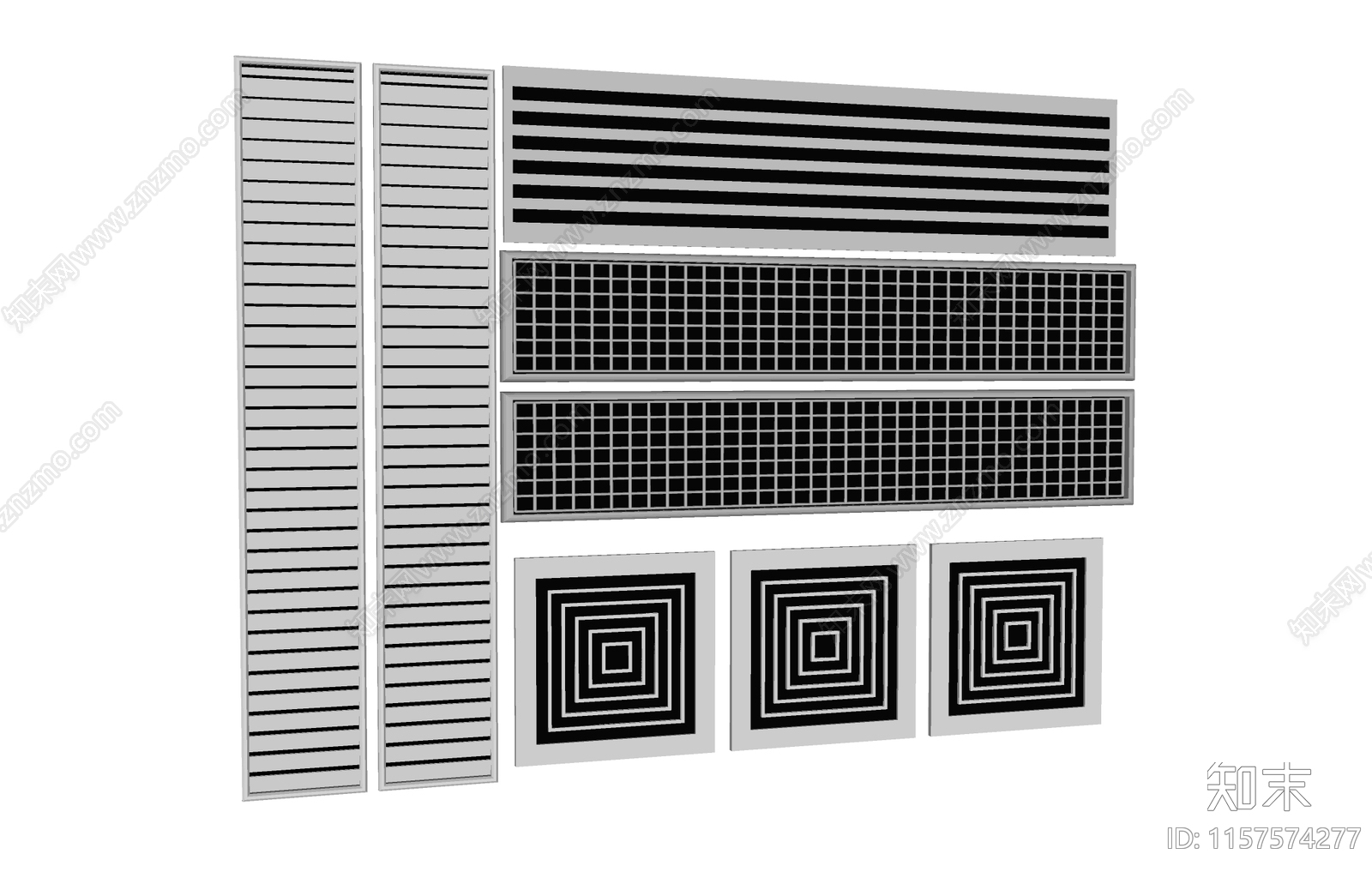 现代空调出风口SU模型下载【ID:1157574277】