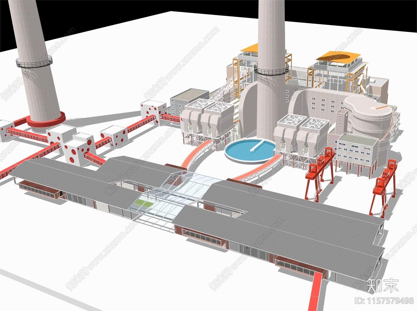 工业工厂改造电站SU模型下载【ID:1157579498】