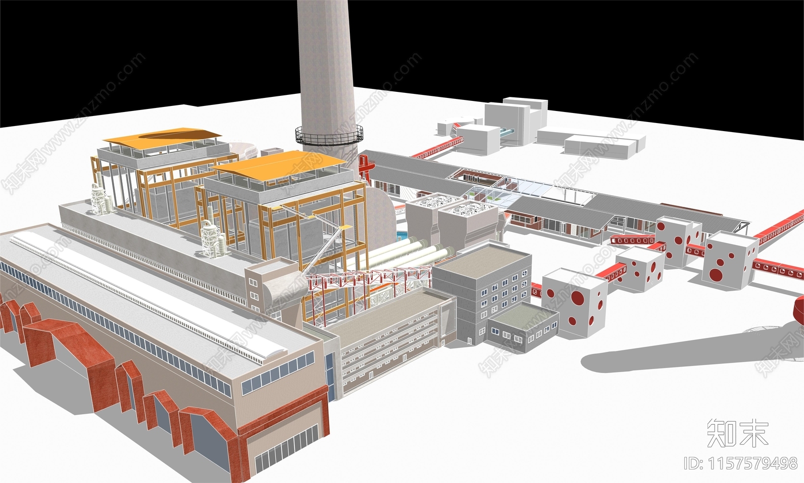 工业工厂改造电站SU模型下载【ID:1157579498】