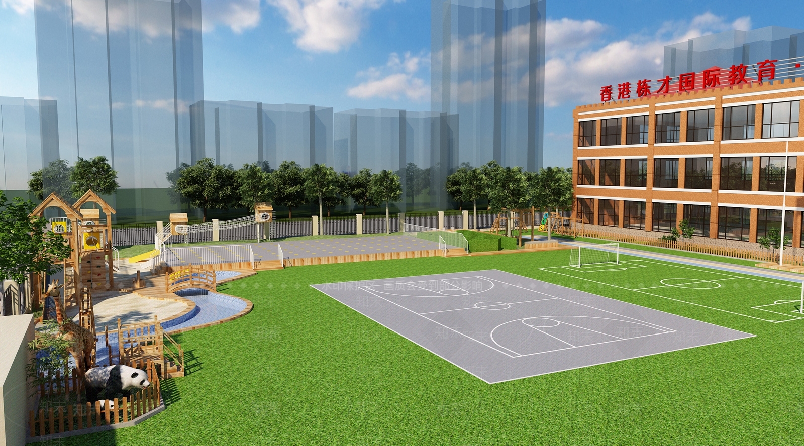 现代幼儿园3D模型下载【ID:1157585356】
