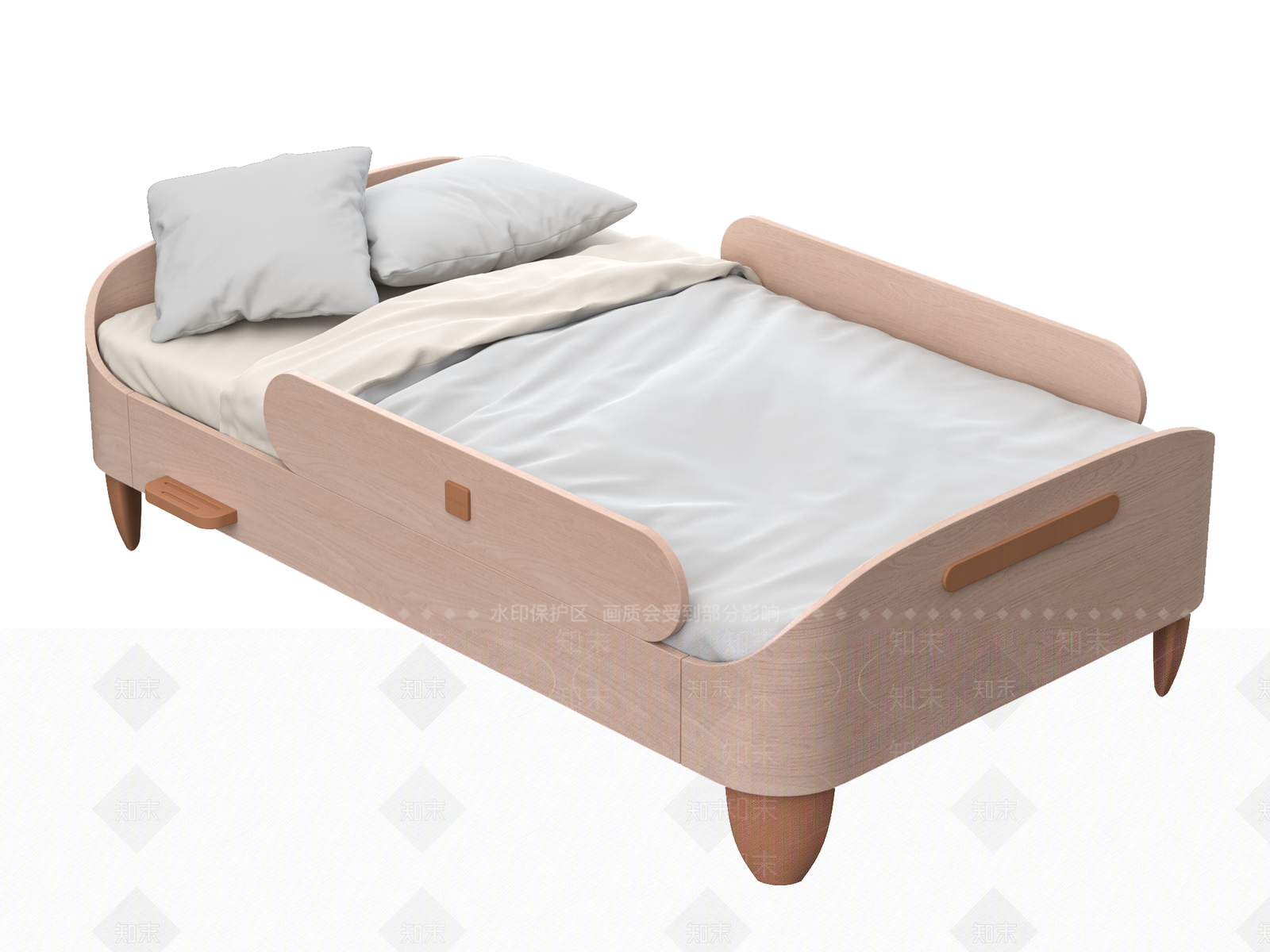 现代儿童床3D模型下载【ID:1157587537】