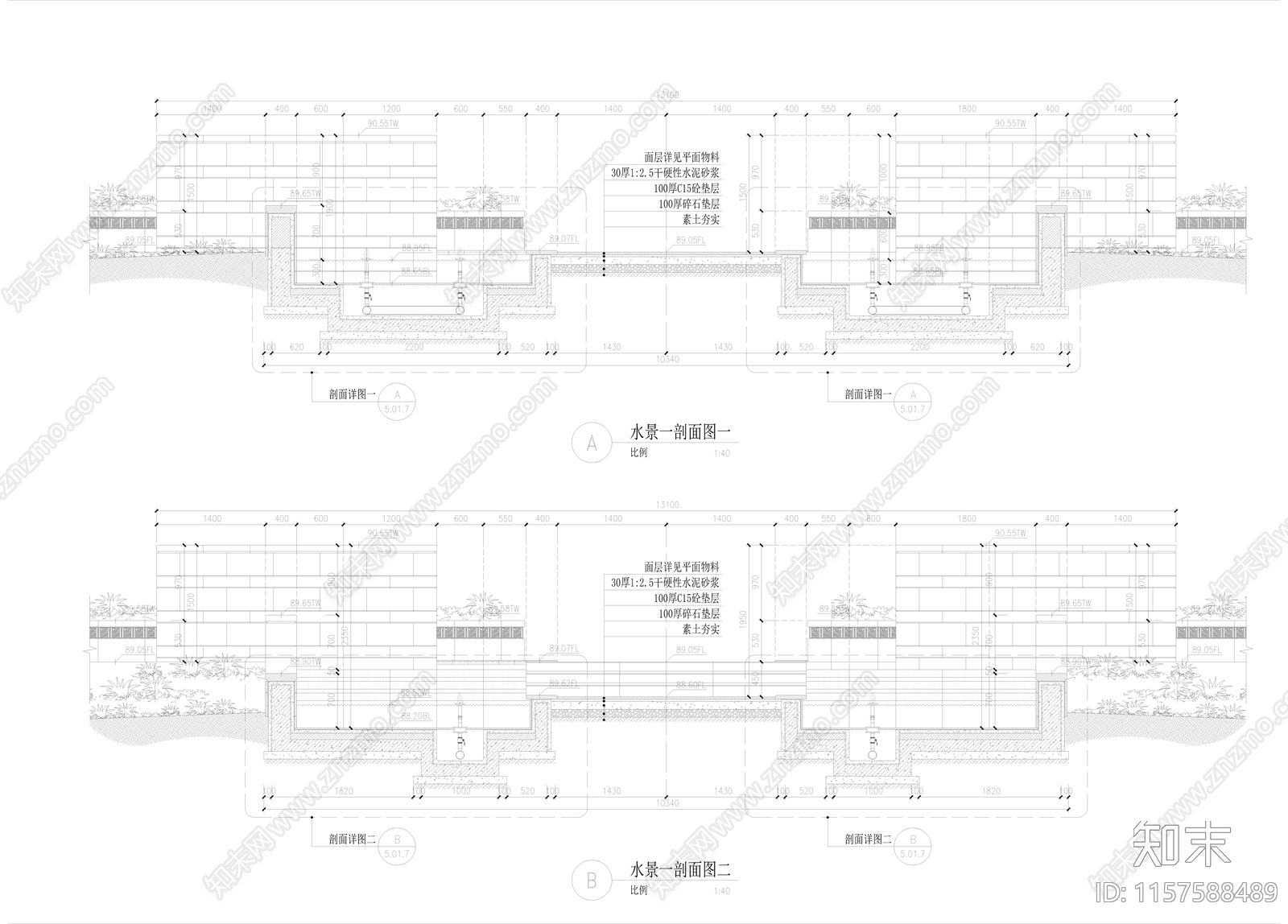 郑州永威迎宾府展示区景cad施工图下载【ID:1157588489】