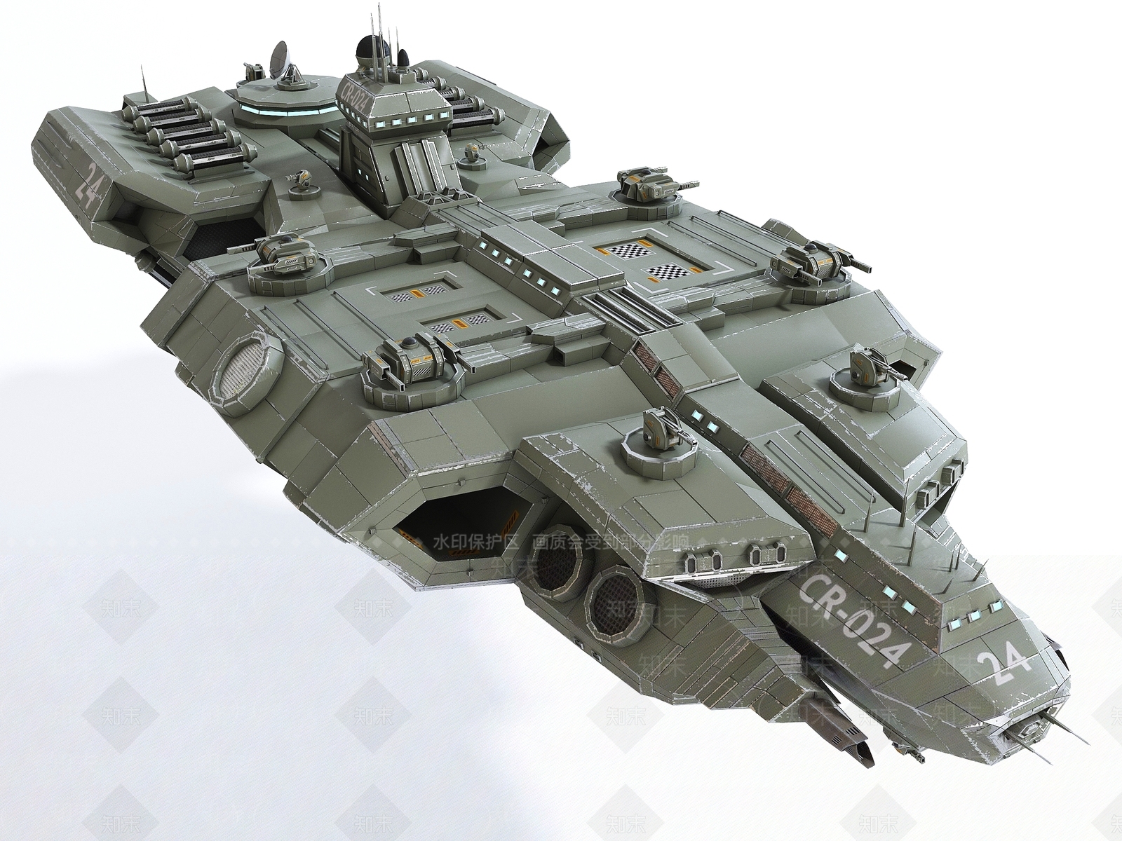 现代风格宇宙飞船3D模型下载【ID:1157593414】