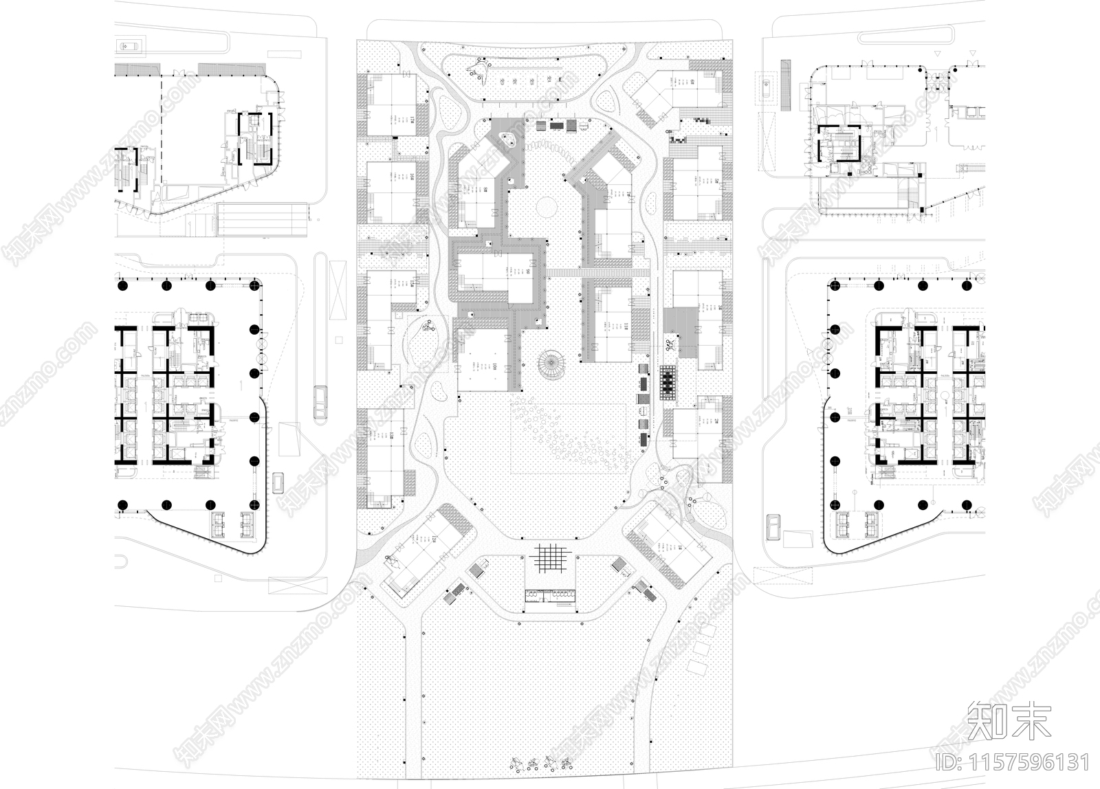 郑州高铁站绿地双子塔今市印巷景施工图下载【ID:1157596131】