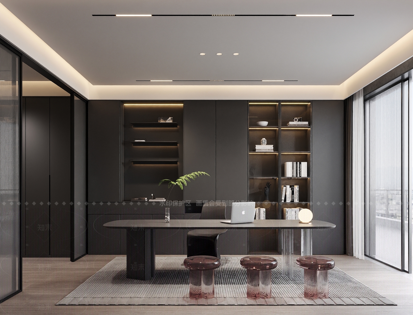 现代衣帽间3D模型下载【ID:1214567377】