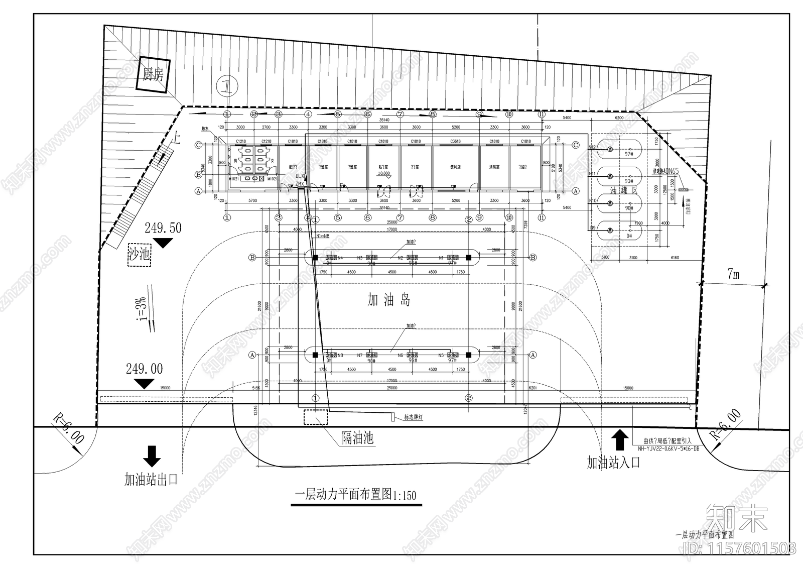 某加油站电气配电箱系统图cad施工图下载【ID:1157601503】