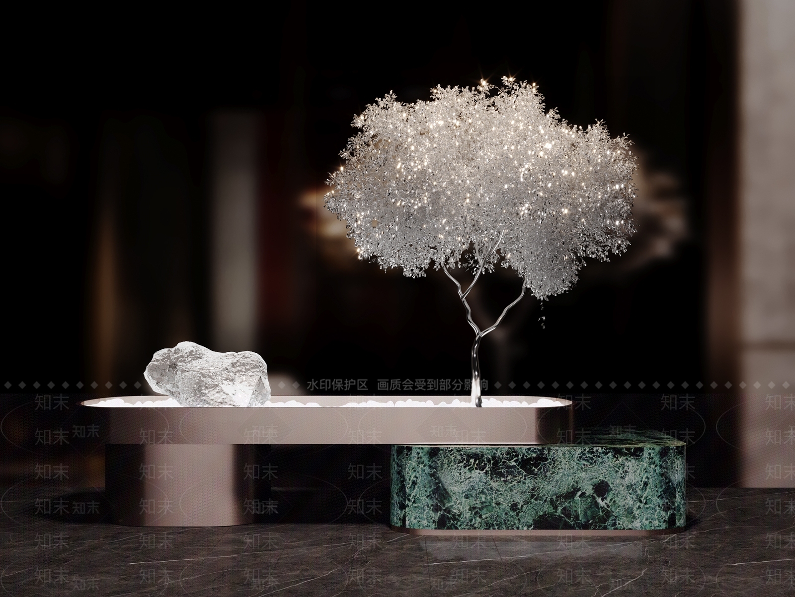 现代植物景观端景3D模型下载【ID:1157602143】