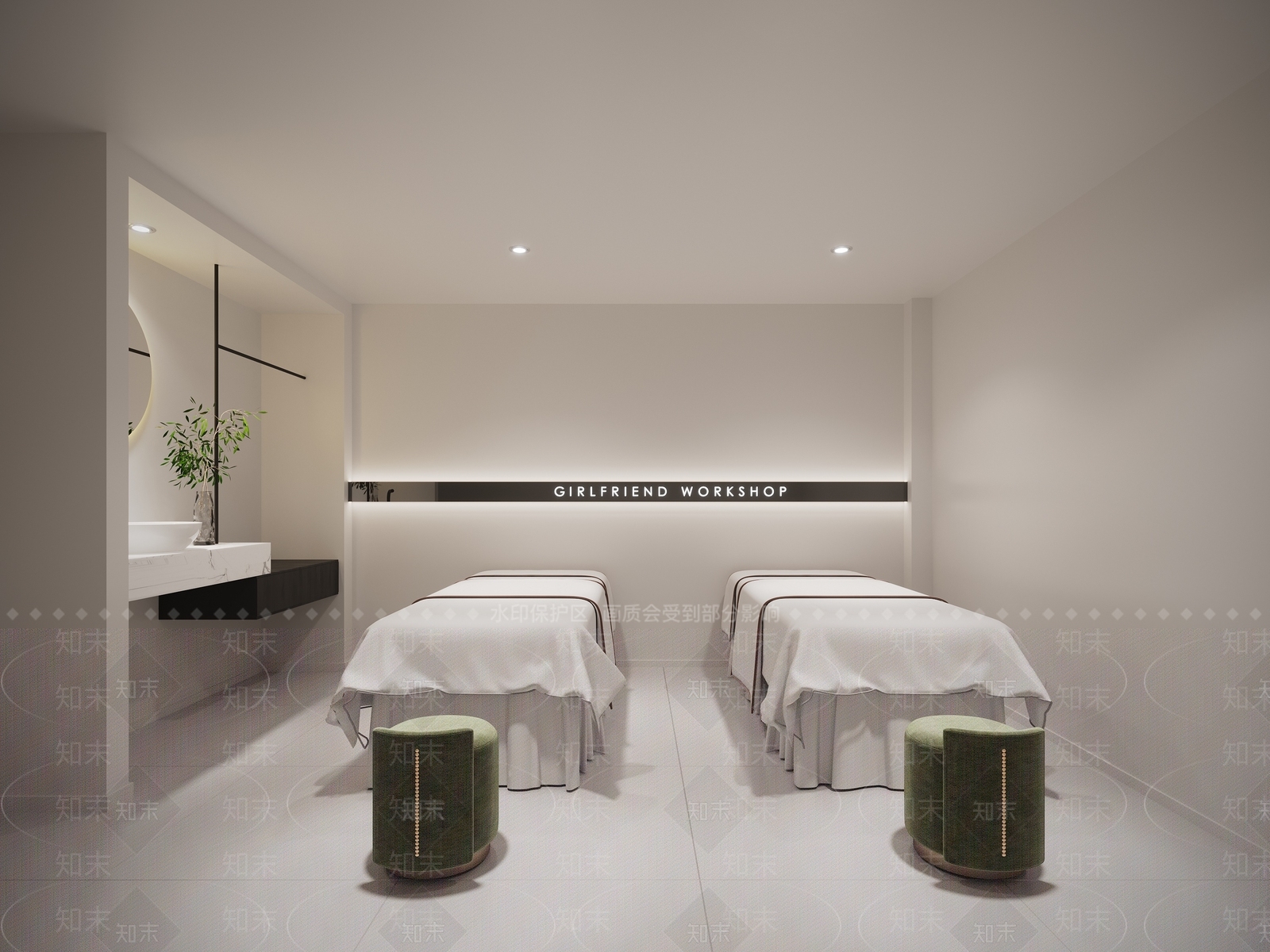 现代美容院包厢3D模型下载【ID:1157611686】