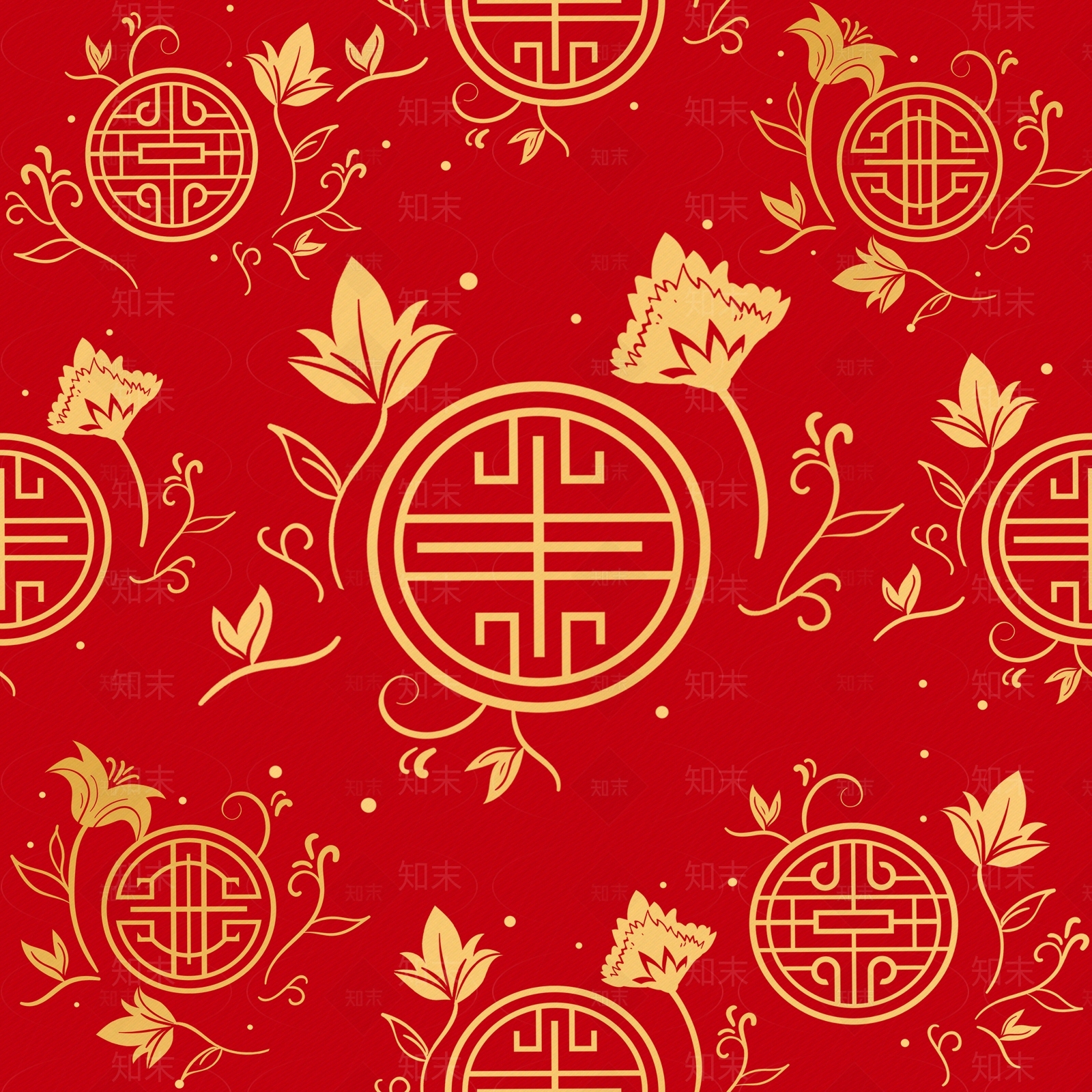 无缝新中式壁纸贴图下载【ID:1157611767】