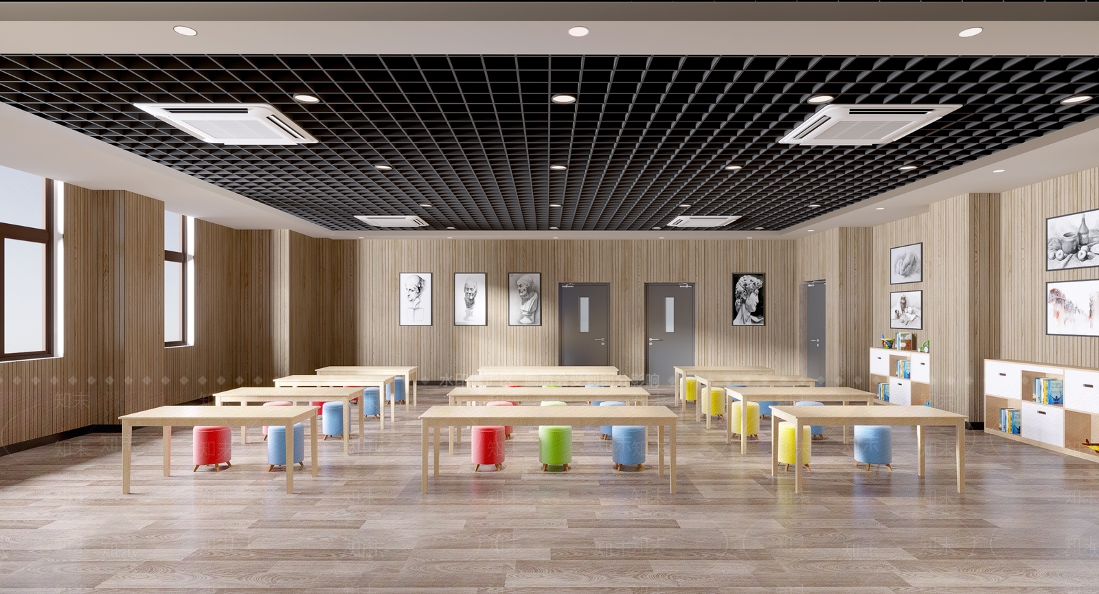 现代美术室3D模型下载【ID:1157612851】