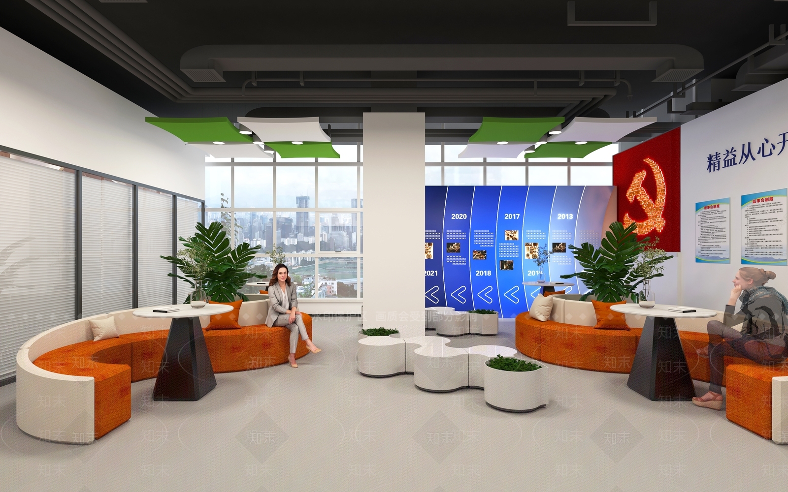 工业风开放式办公室3D模型下载【ID:1157615166】