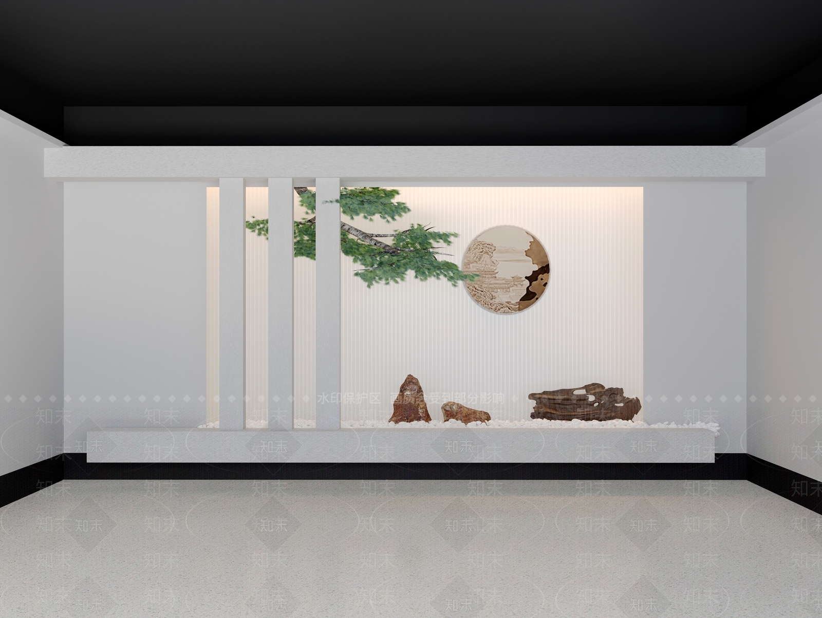 新中式植物景观3D模型下载【ID:1157619293】