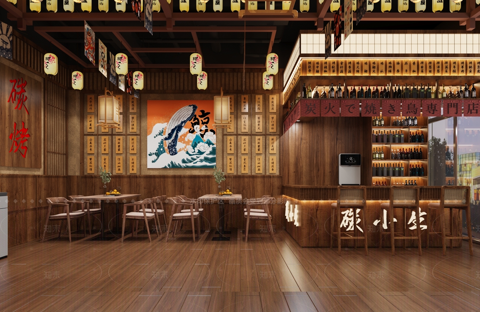 日式烧烤店3D模型下载【ID:1214391899】