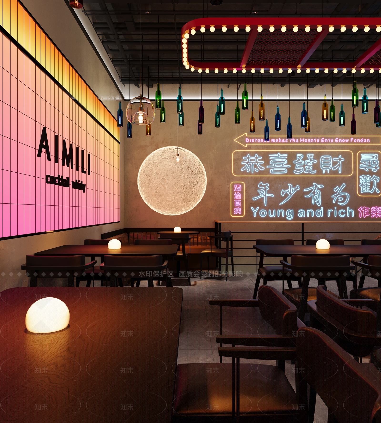 工业风酒吧3D模型下载【ID:1157624652】