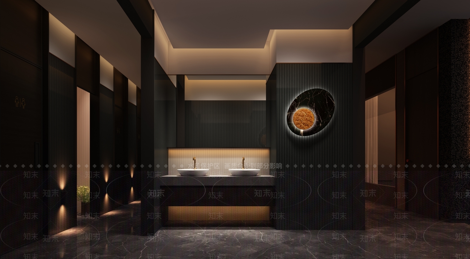 现代公共卫生间3D模型下载【ID:1157625242】