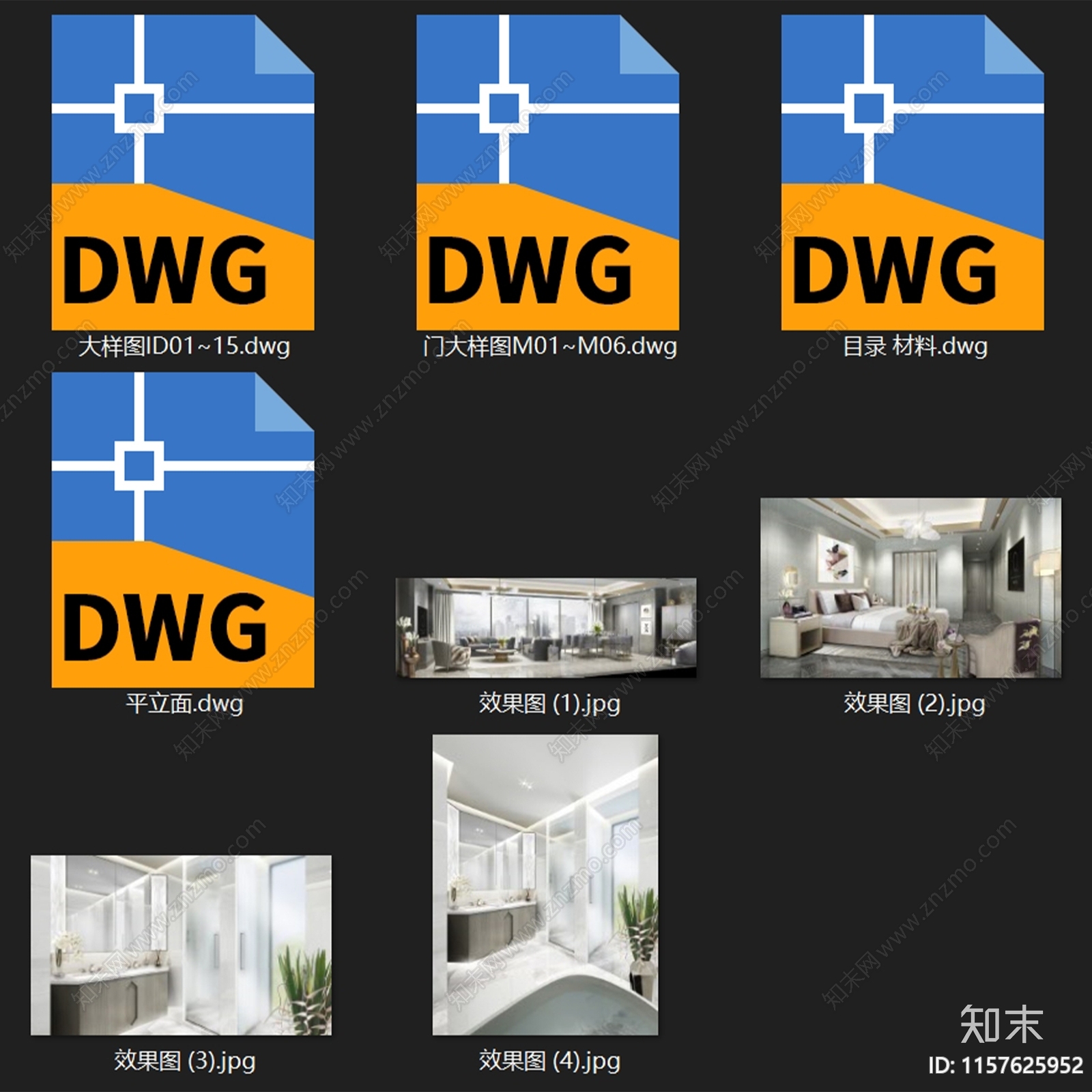 现代杭州潮鸣样板房C2户型室内家装cad施工图下载【ID:1157625952】