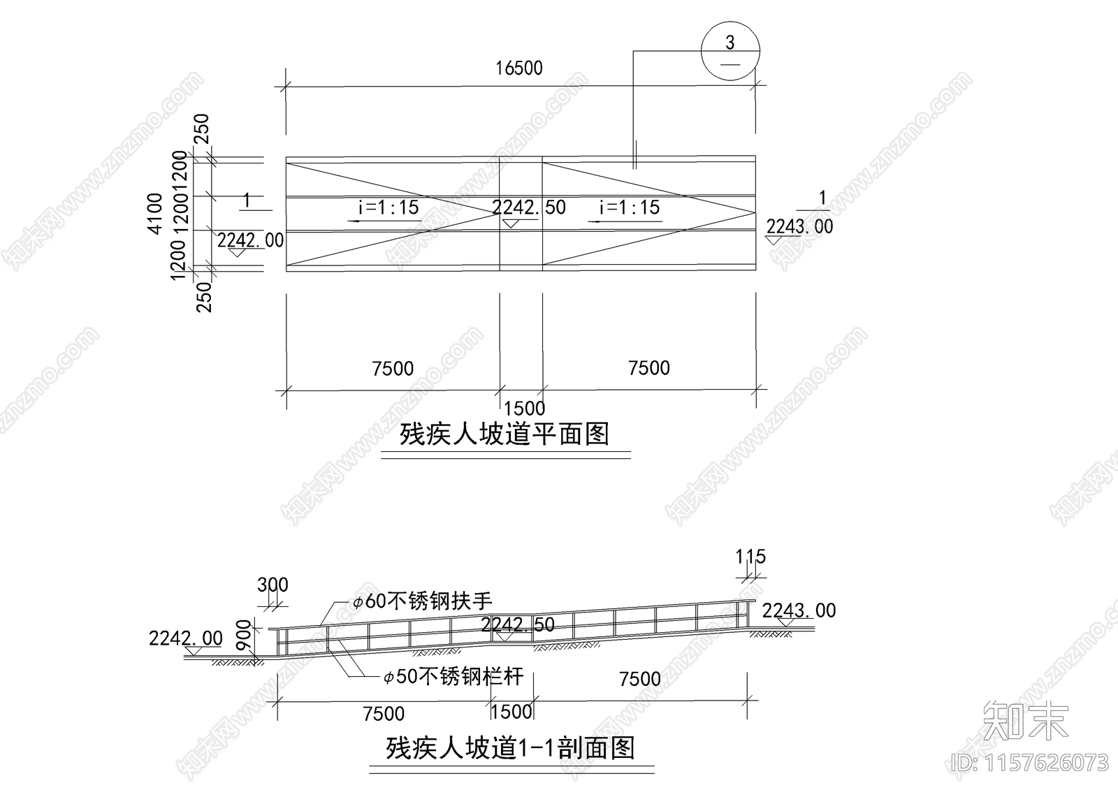 林阴道设计cad施工图下载【ID:1157626073】