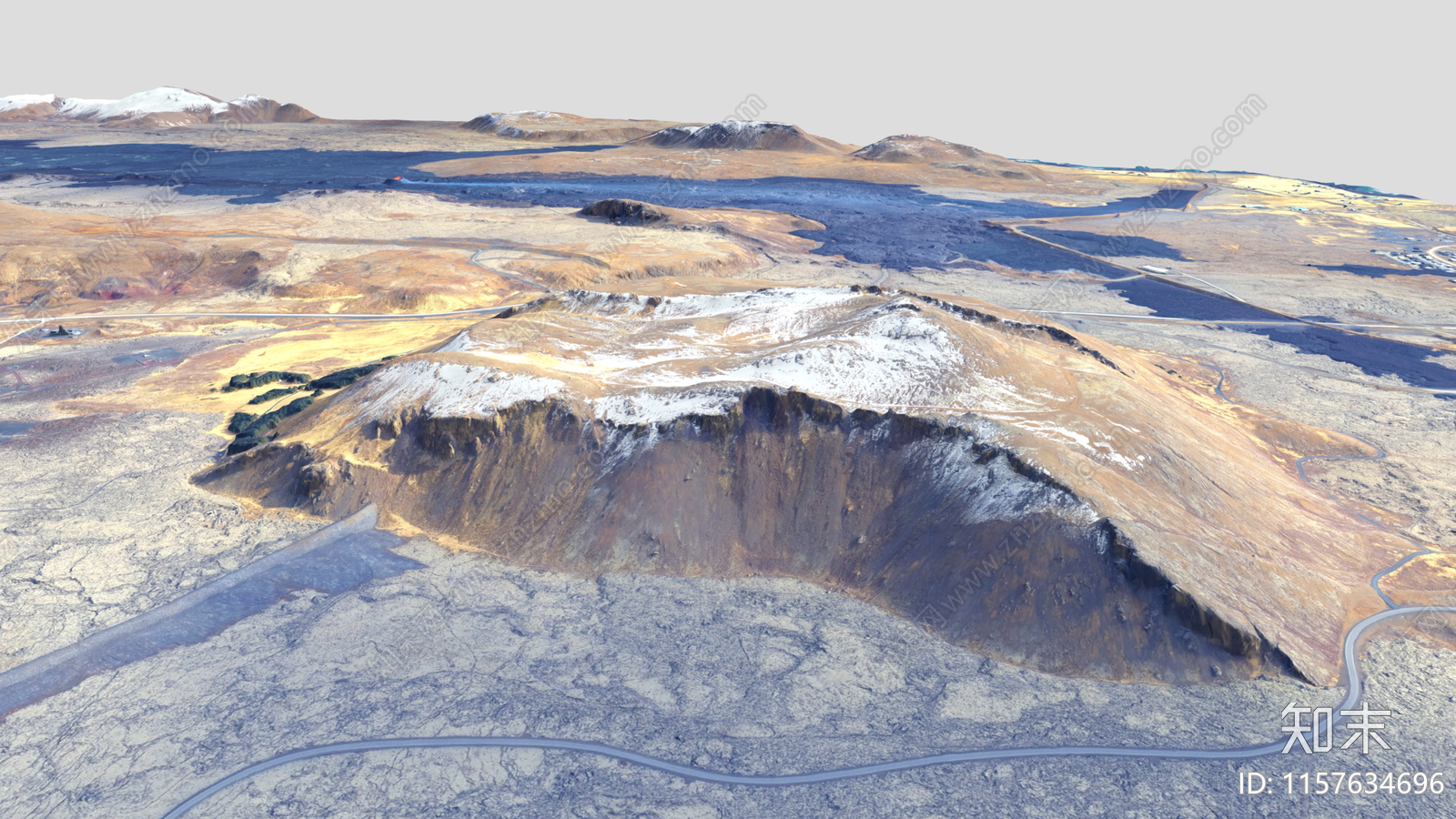 现代火山3D模型下载【ID:1157634696】