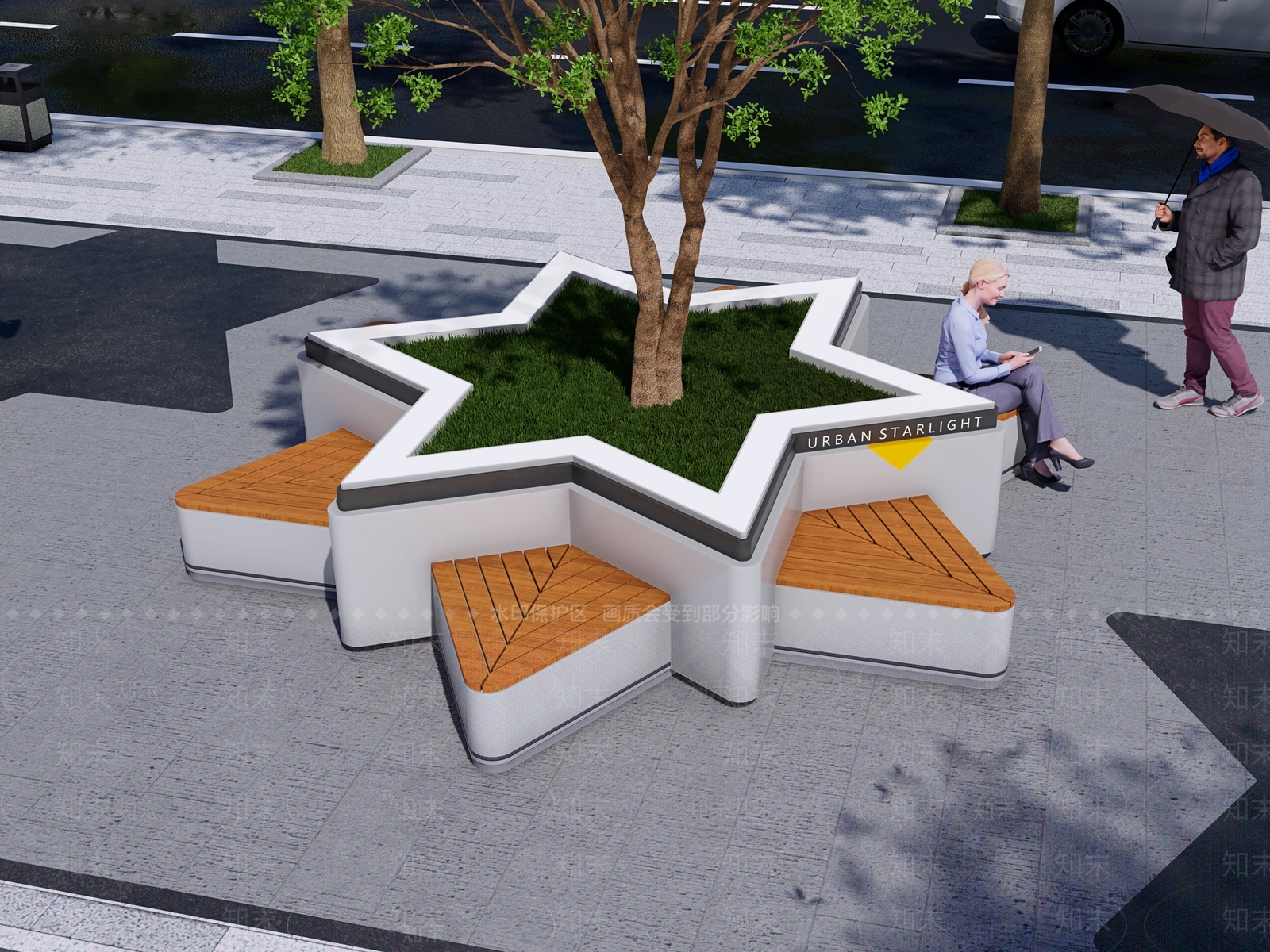 现代景观座椅SU模型下载【ID:1157637807】