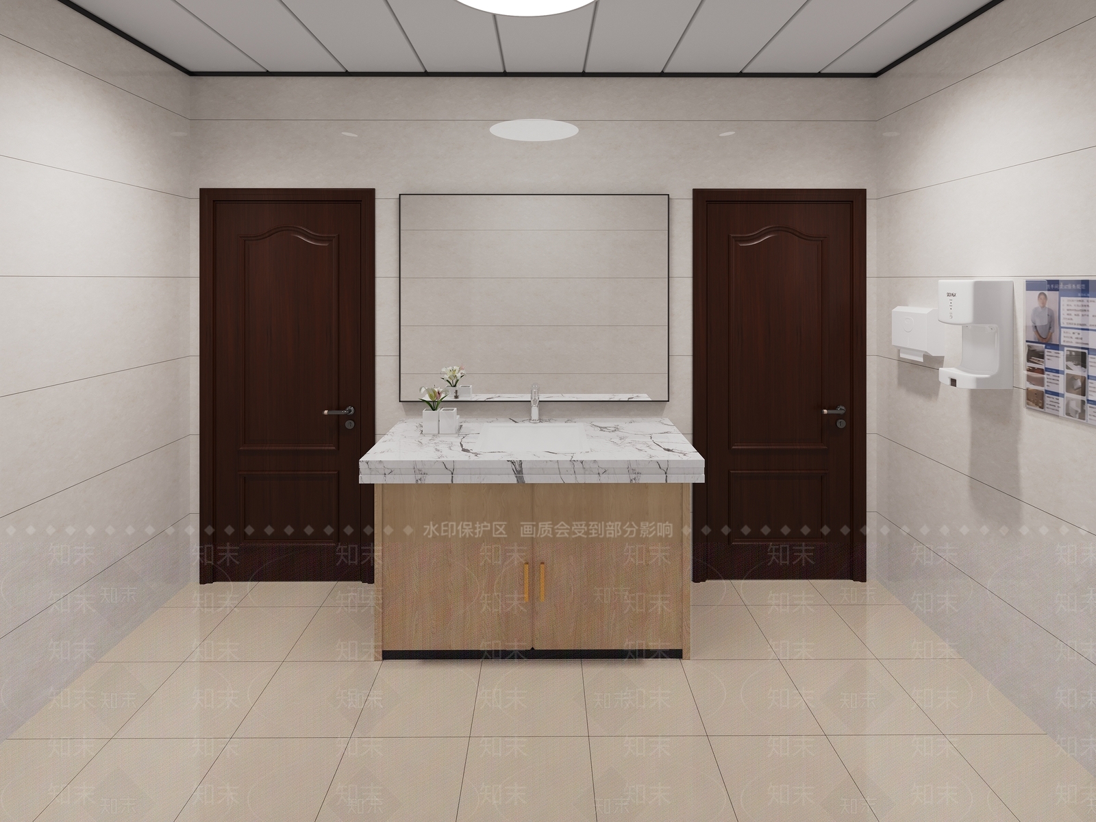 现代公共卫生间3D模型下载【ID:1157641246】
