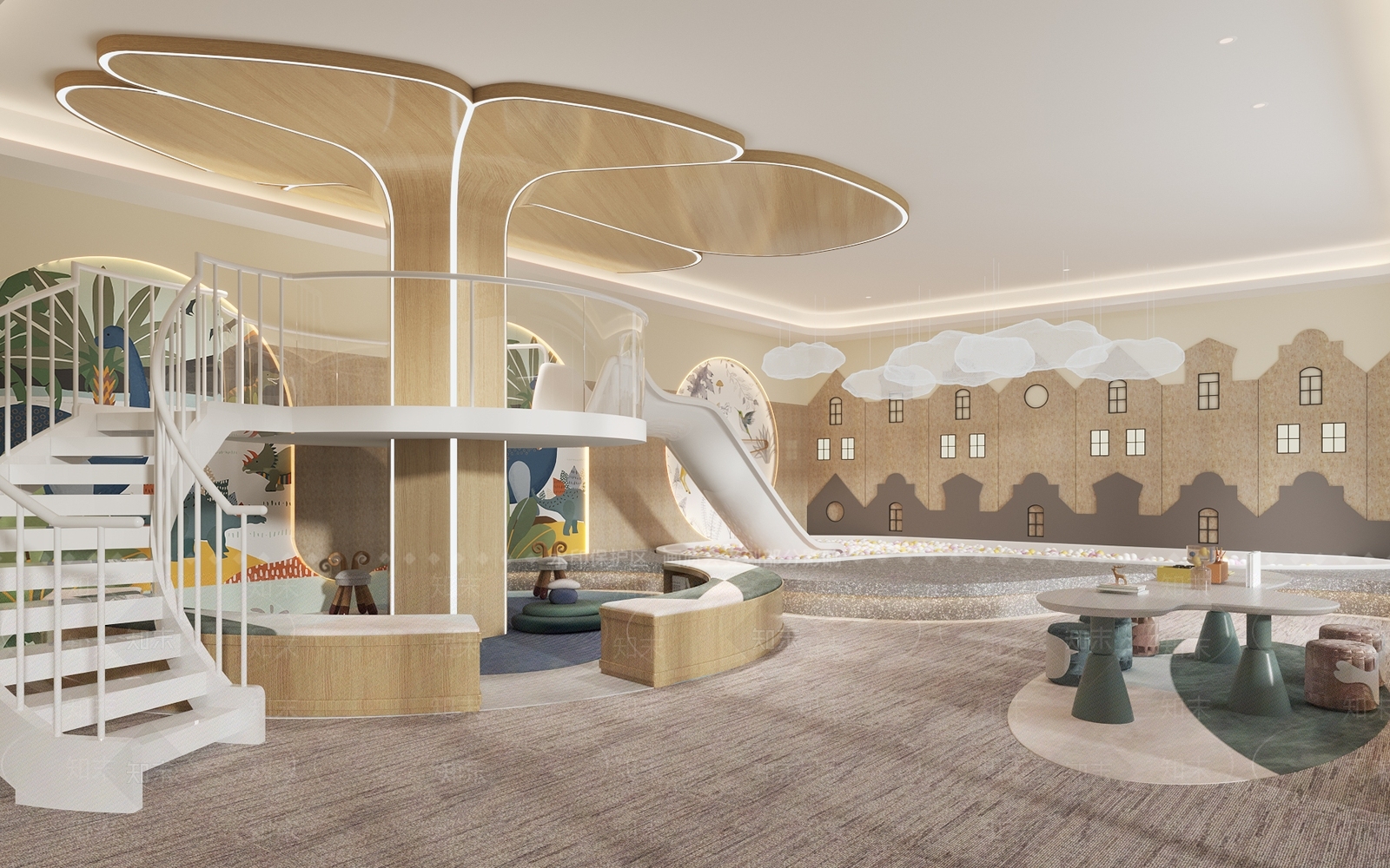 现代儿童游乐园3D模型下载【ID:1157642866】