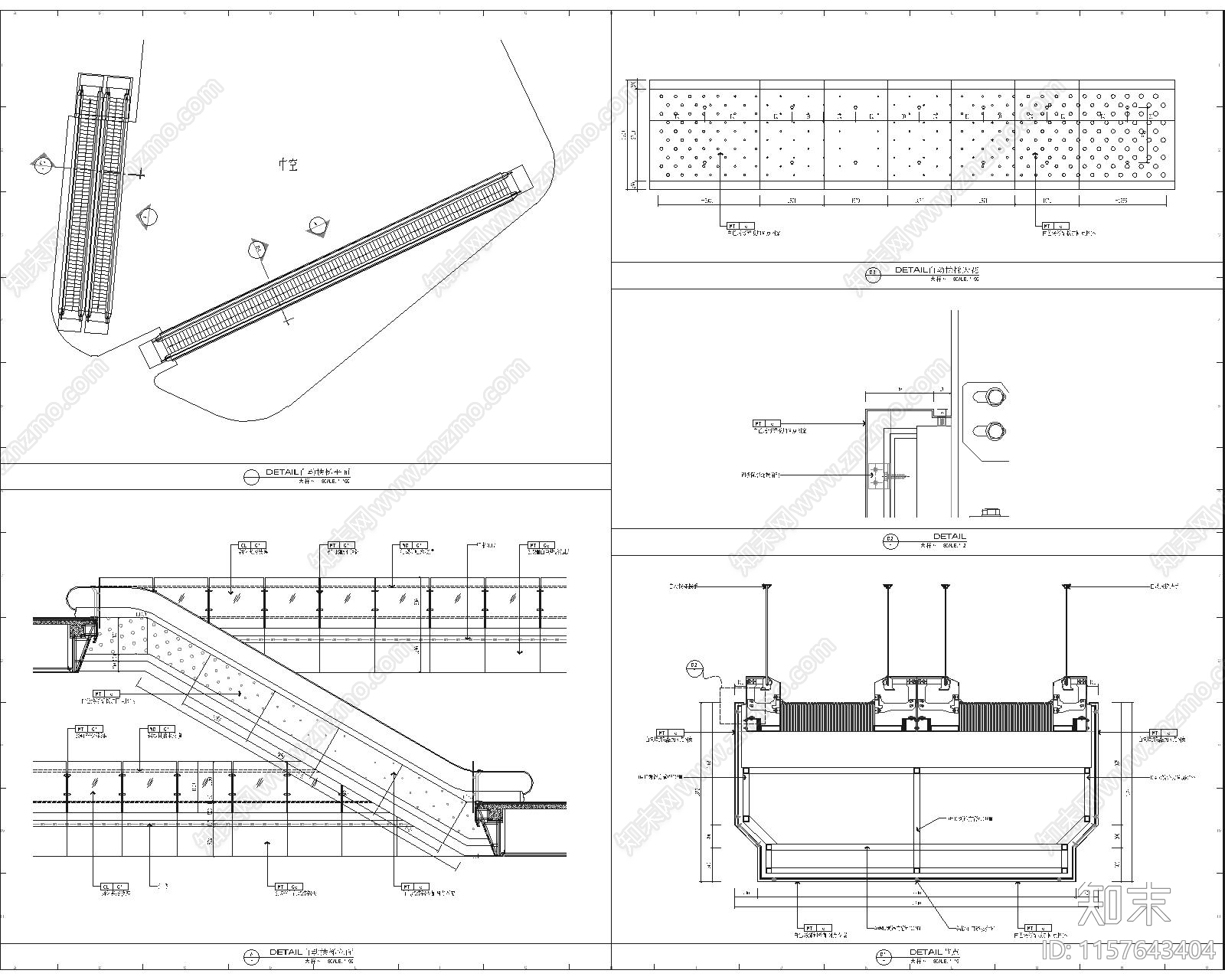 自动扶梯节点大样图cad施工图下载【ID:1157643404】