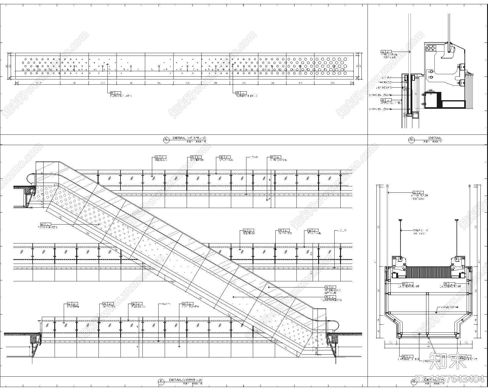 自动扶梯节点大样图cad施工图下载【ID:1157643404】