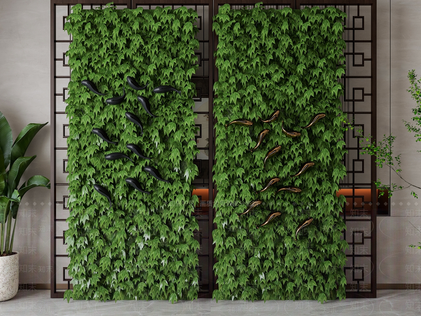 绿植墙3D模型下载【ID:1157643712】