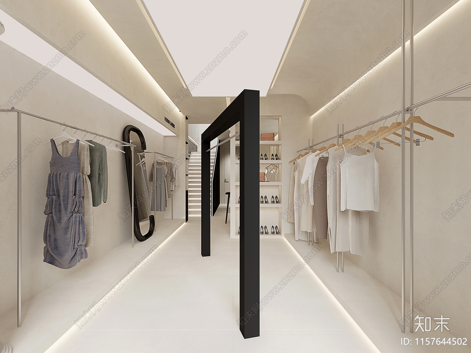 侘寂服装店3D模型下载【ID:1157644502】