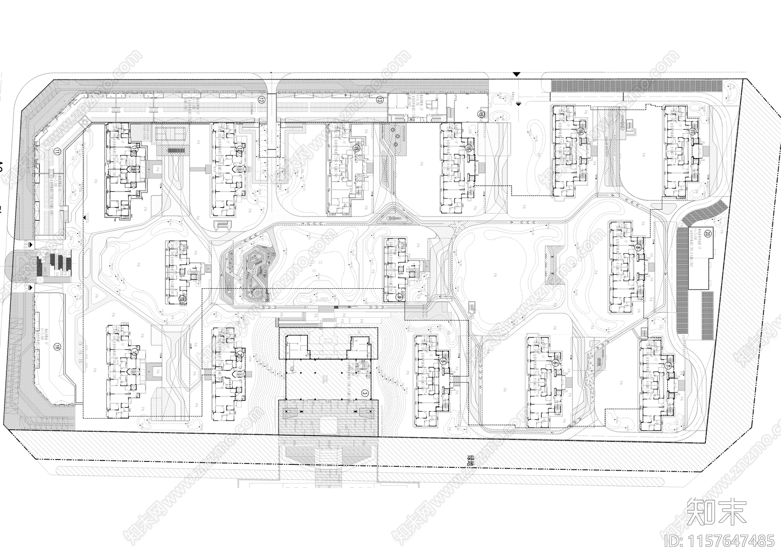 申悦台项目大区景cad施工图下载【ID:1157647485】