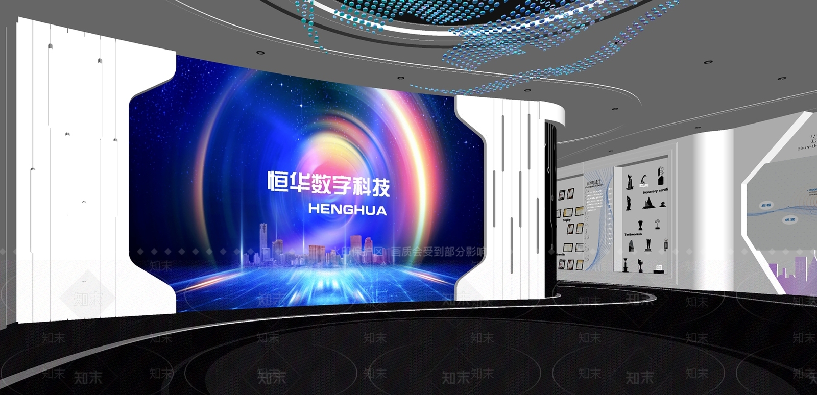 现代科技企业展厅SU模型下载【ID:1158785308】
