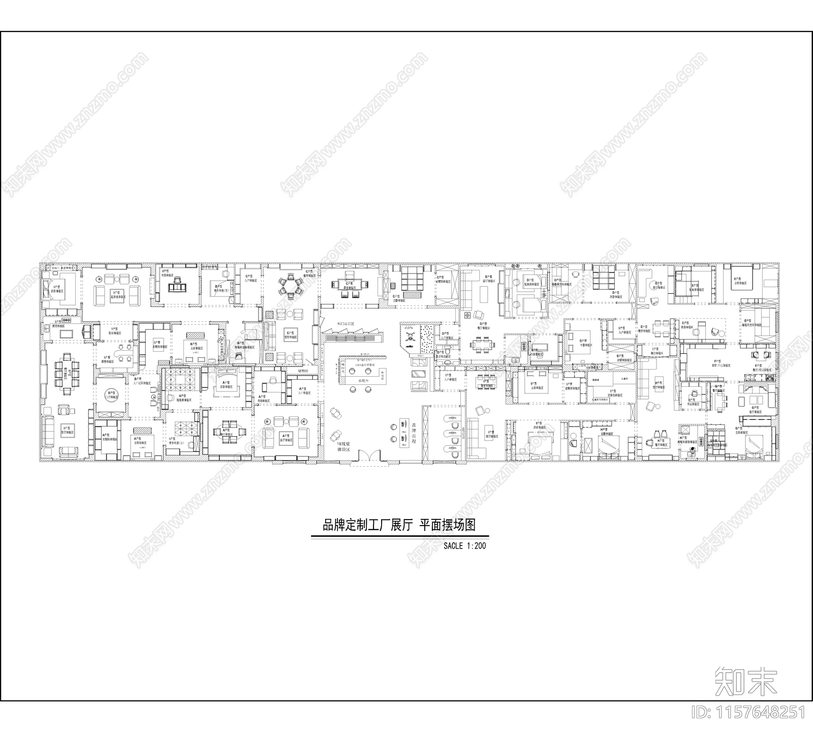 衣柜品牌展cad施工图下载【ID:1157648251】