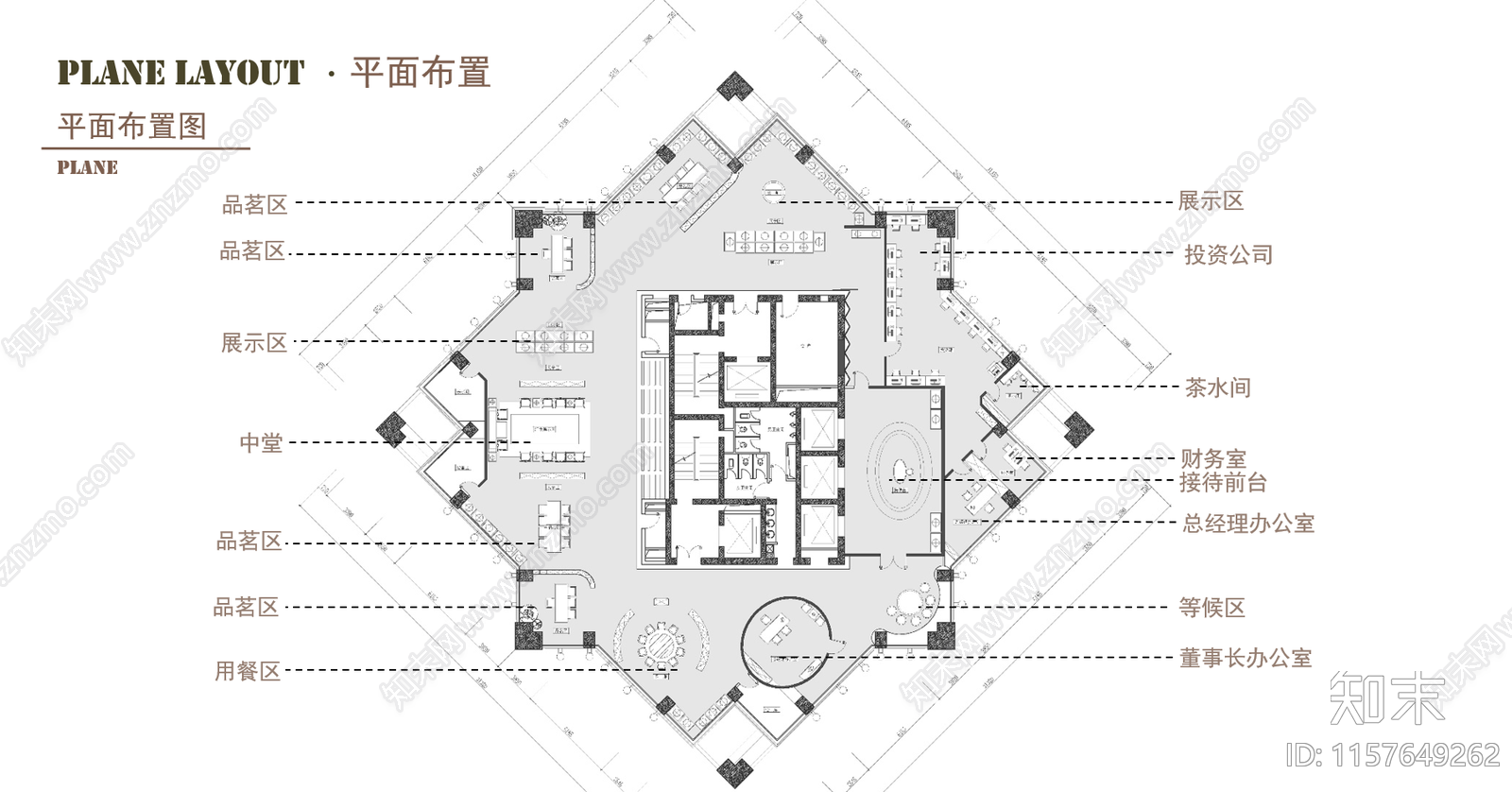 超大个人收藏展览办公区域cad施工图下载【ID:1157649262】