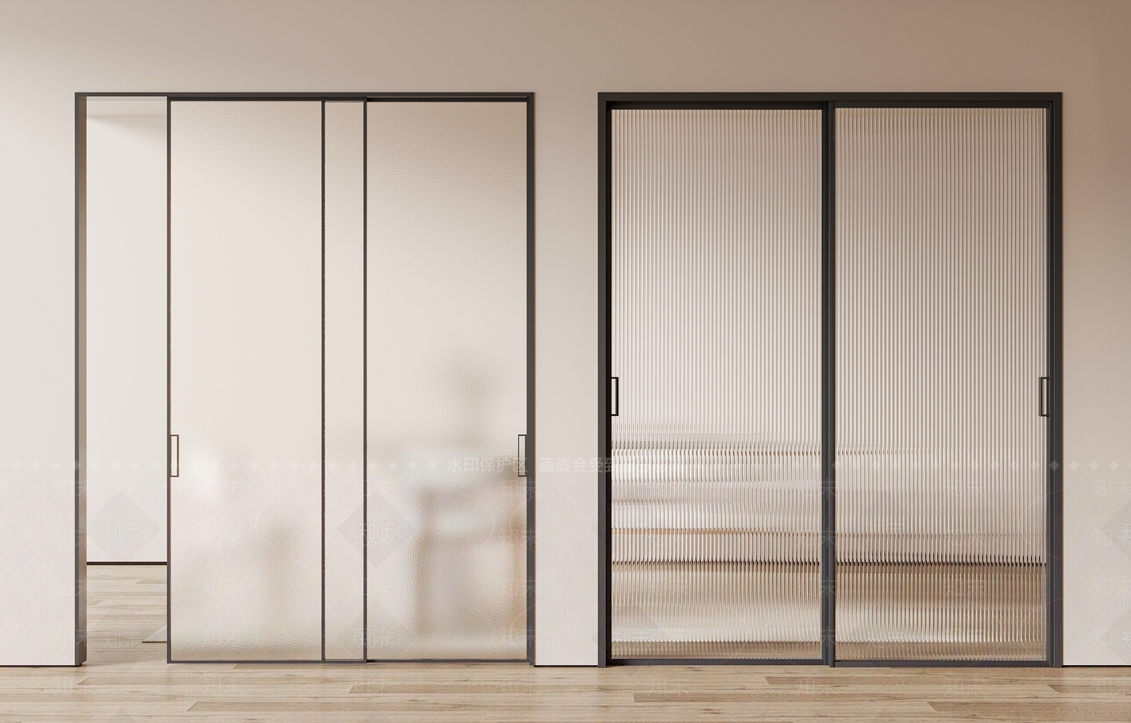 现代玻璃推拉门3D模型下载【ID:1157651741】