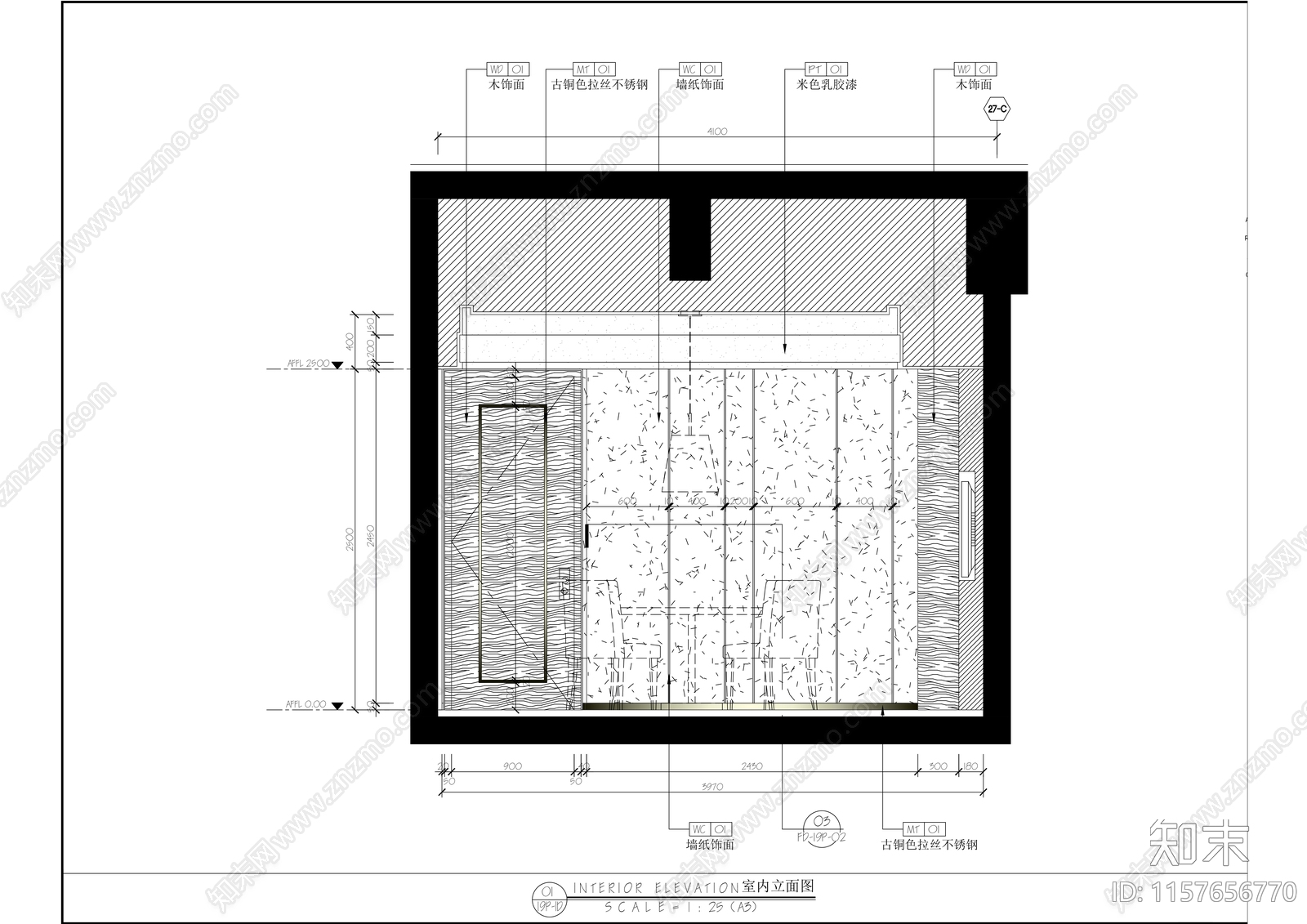 现代风格棋牌室标准间室内精装修cad施工图下载【ID:1157656770】